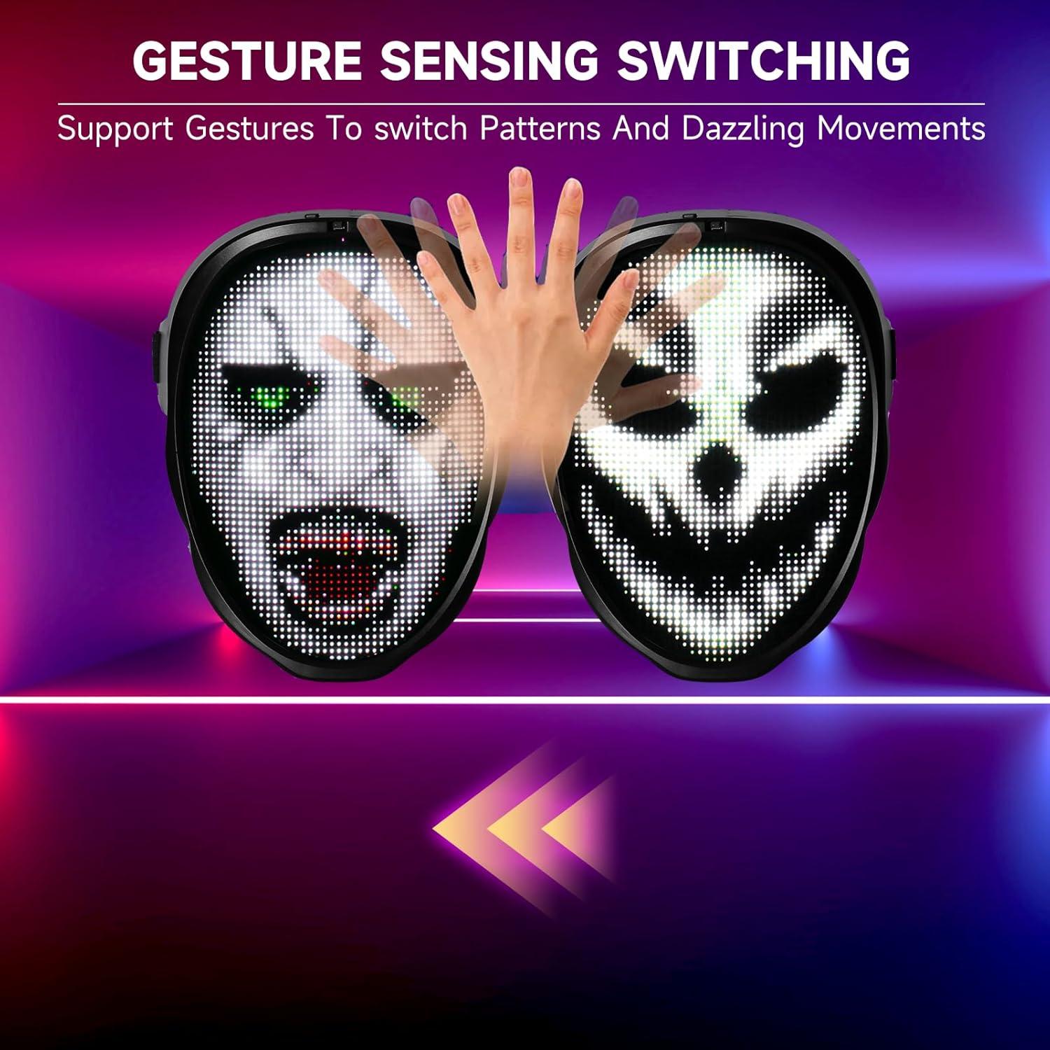 Máscara LED Funle Transformadora con App y Detección de Gestos