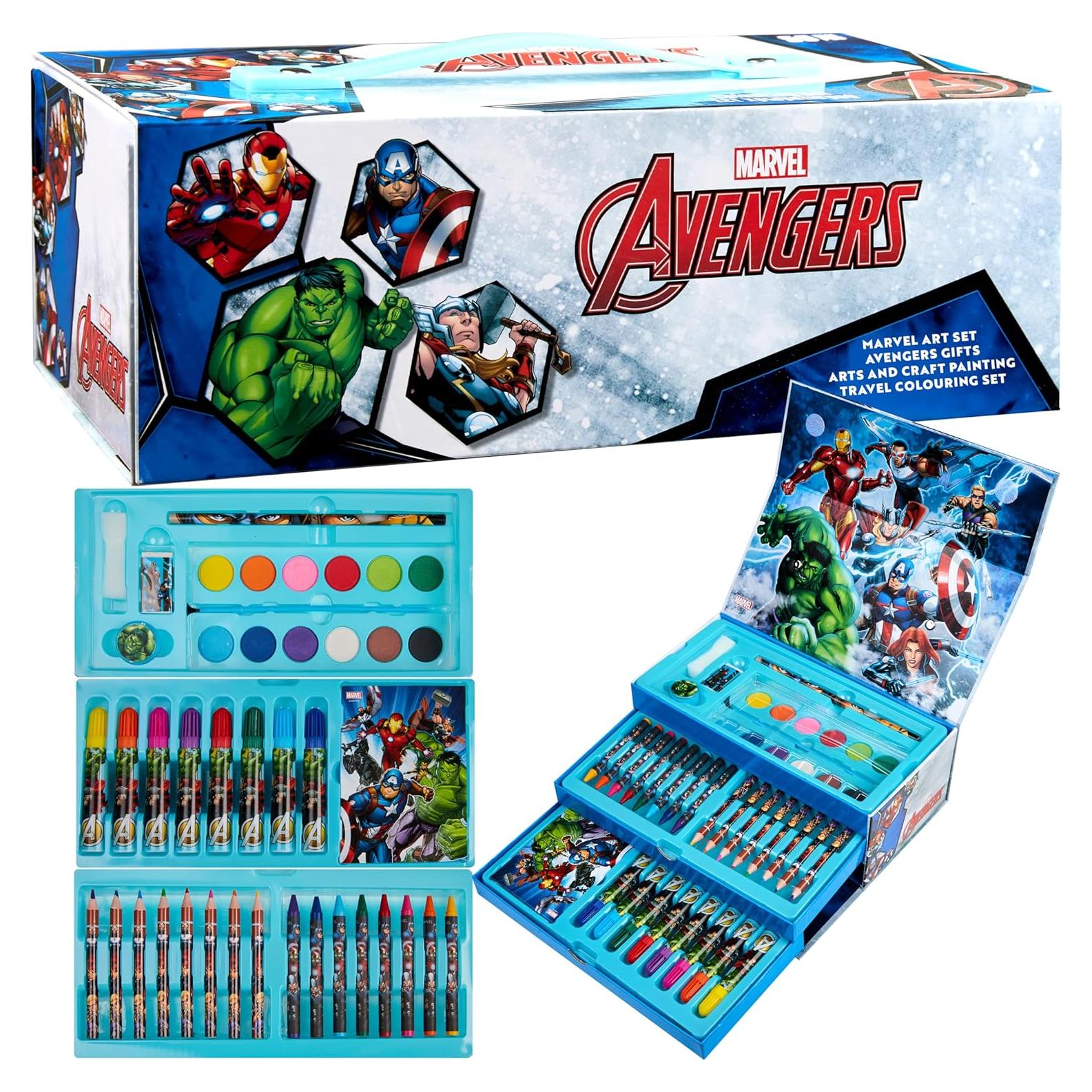 Kit de Arte Marvel para Niños - Estuche Multicolor 12 Piezas