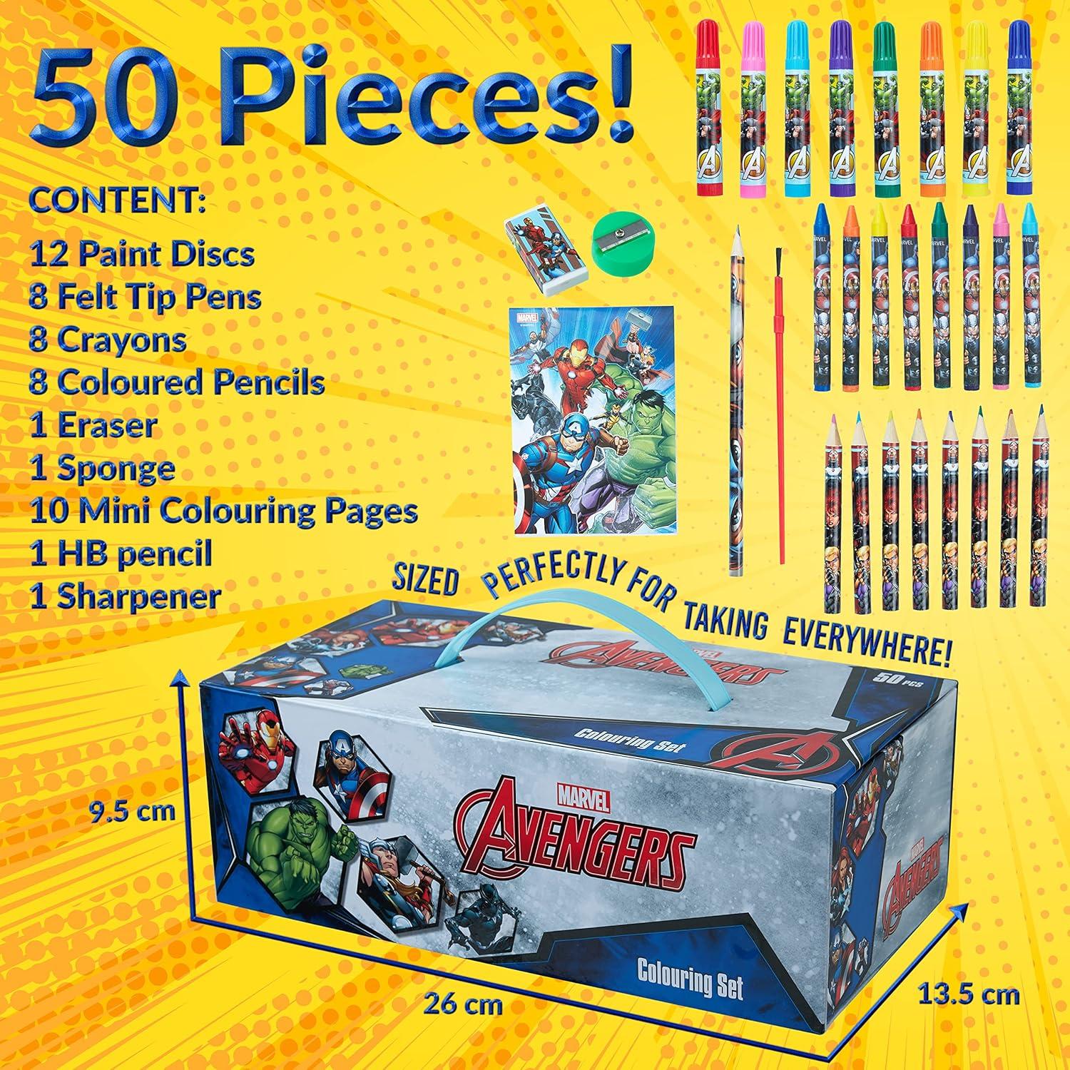 Kit de Arte Marvel para Niños - Estuche Multicolor 12 Piezas
