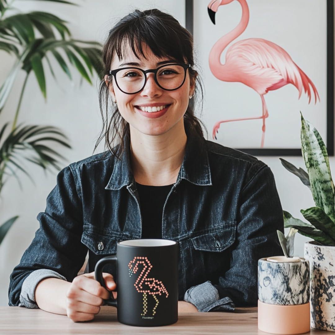 Taza de Cerámica Cambiante de Calor IllumiPeg Flamenco 11 oz