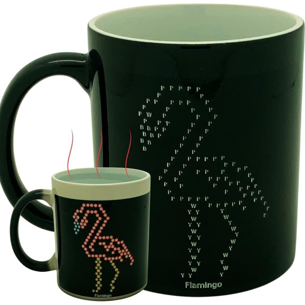 Taza de Cerámica Cambiante de Calor IllumiPeg Flamenco 11 oz