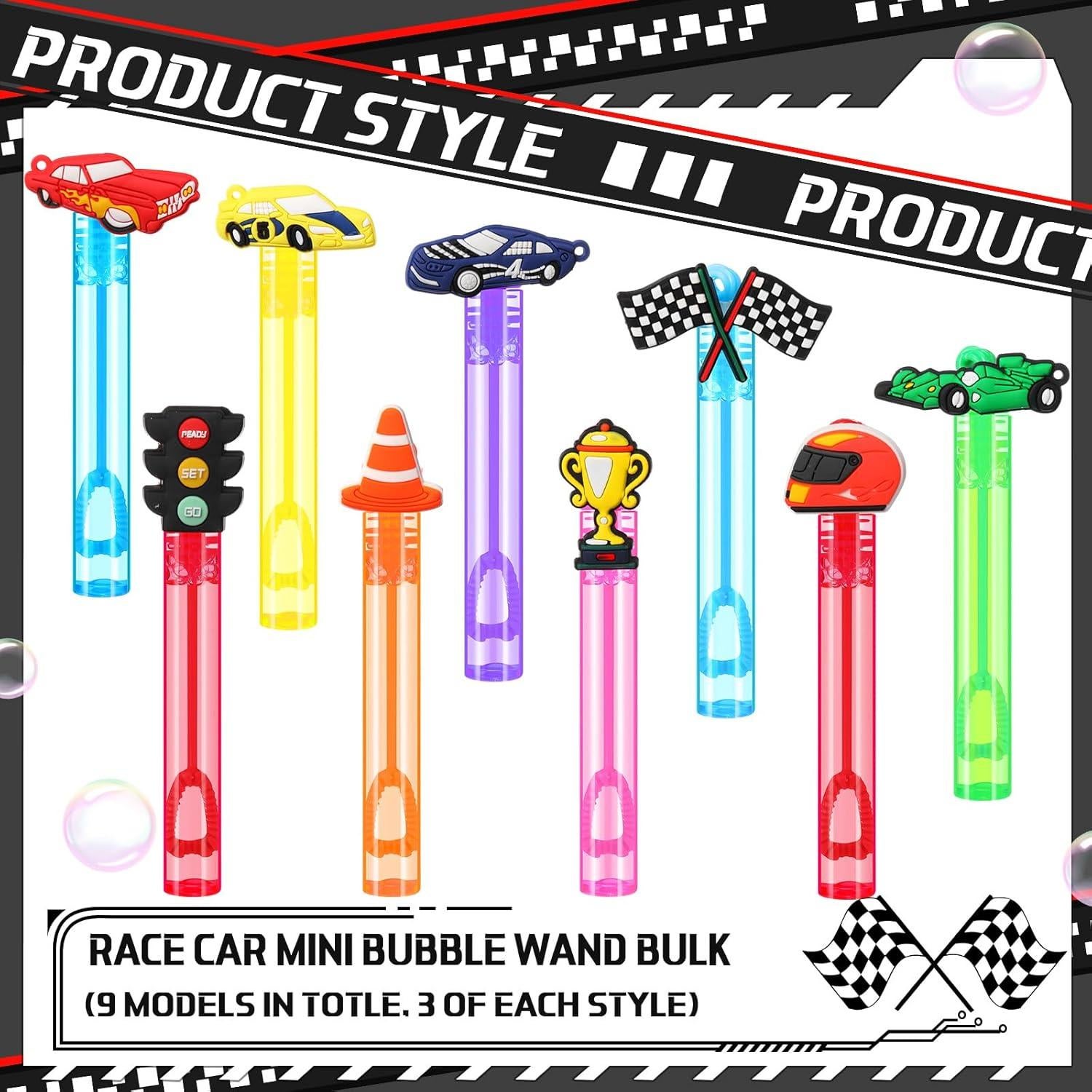 27 Mini Burbujas de Coches de Carreras Rotatingpals 11.5 cm