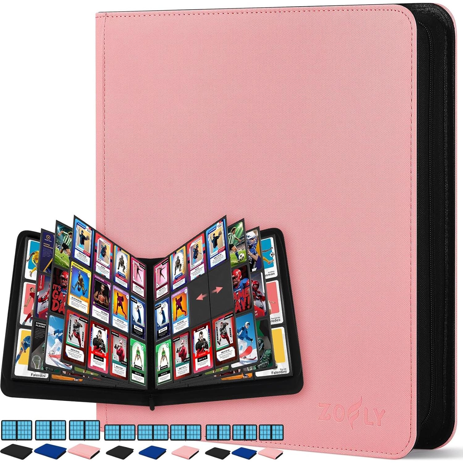Carpeta de Tarjetas Zofly TC-30P Rosa 12 Bolsillos 720 Tarjetas