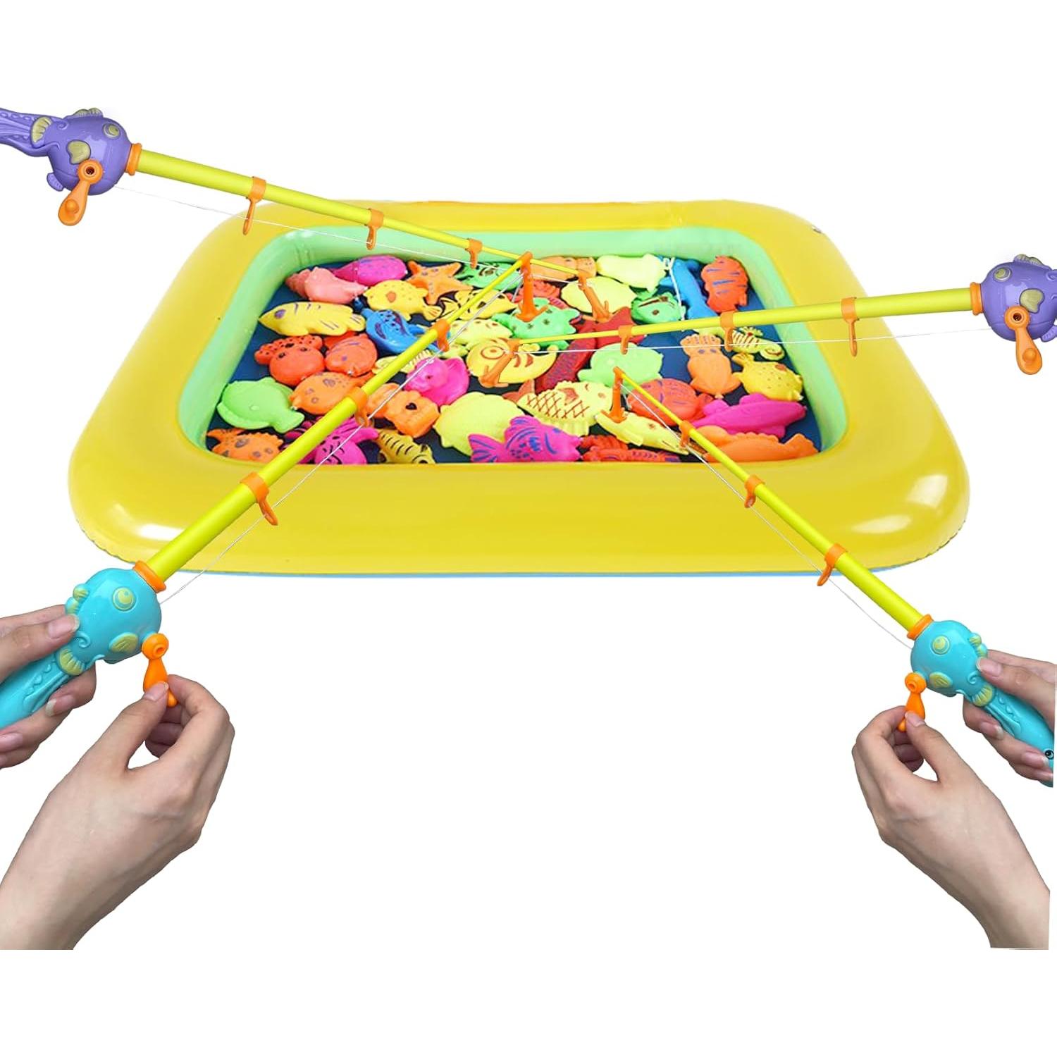 3 Cañas de Pesca Magnéticas Cleanla para Niños - Juguete de Baño