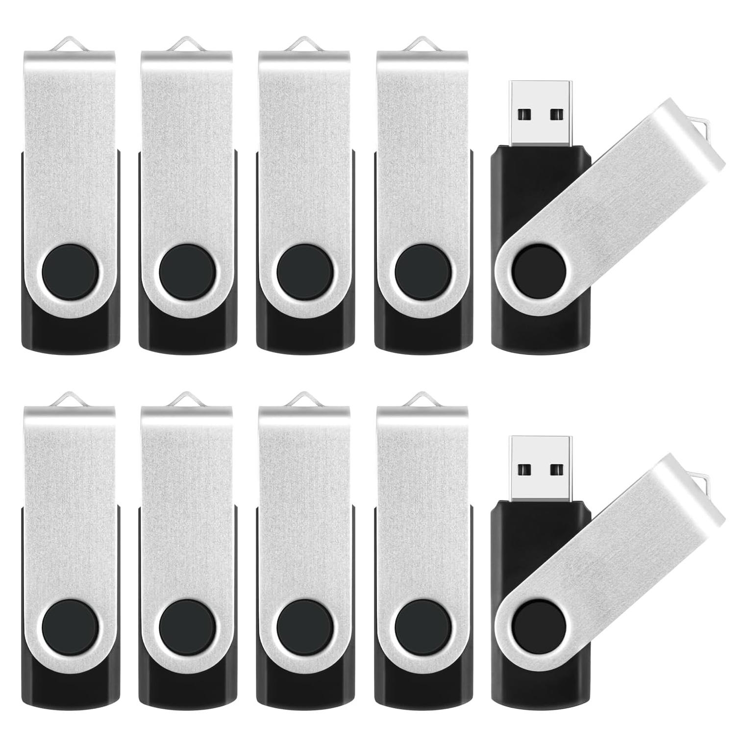 Paquete de 10 Unidades Flash USB 128MB MECHEER con Cuerdas