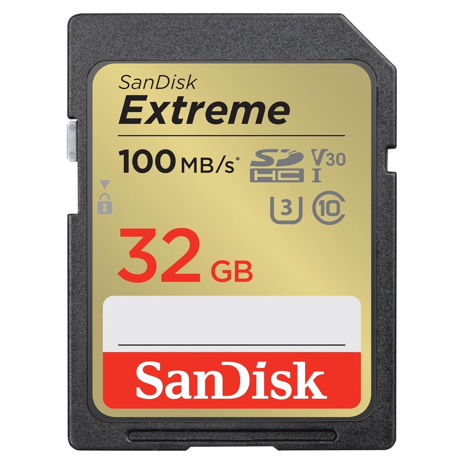 Tarjeta de Memoria SanDisk 32GB Extreme SDHC UHS-I 4K