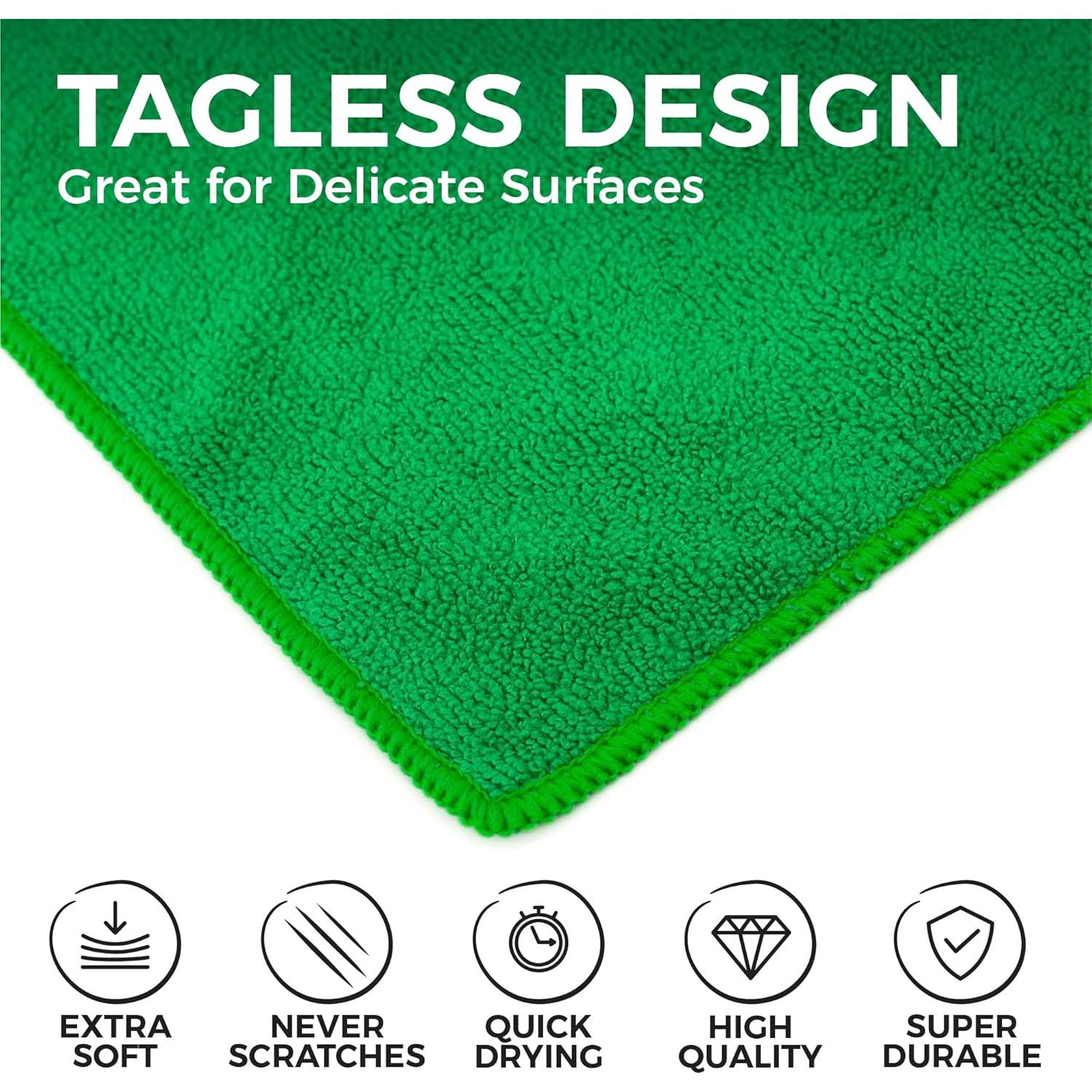 Toallas de Microfibra La Compañía Rag 30.48cm Verde 12 Unidades