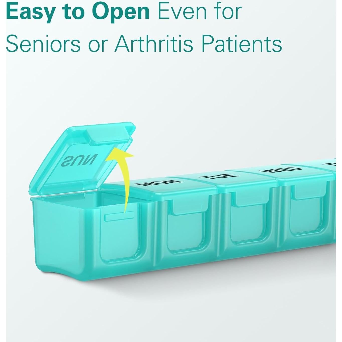 Organizador de Pastillas Semanal BUG HULL Grande 7 Compartimentos