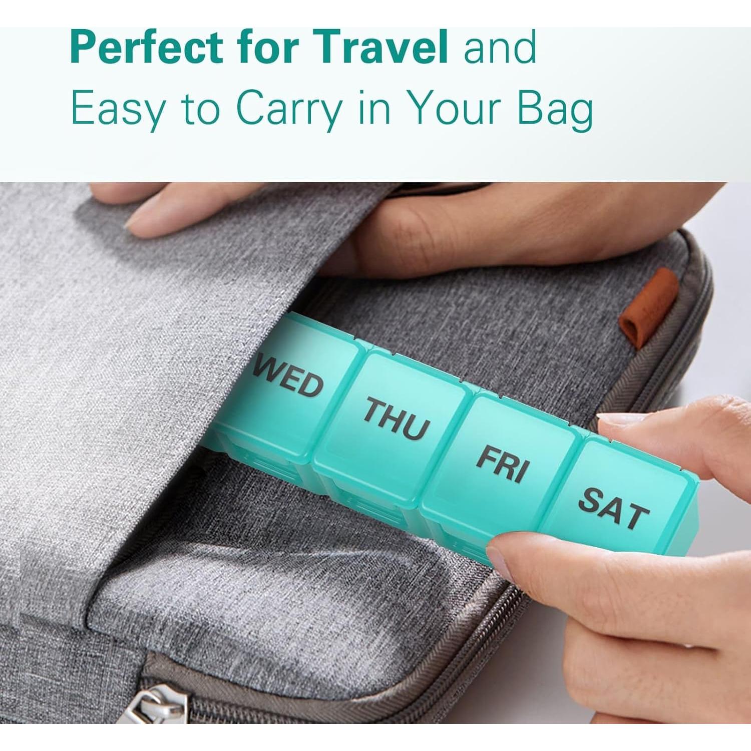 Organizador de Pastillas Semanal BUG HULL Grande 7 Compartimentos