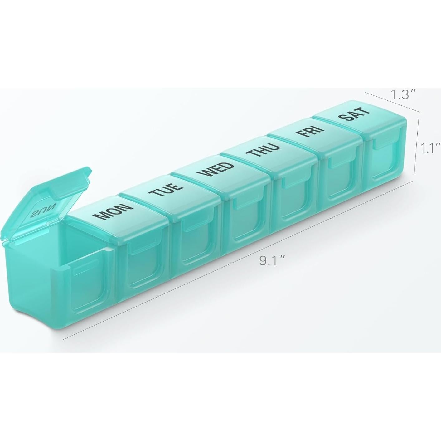 Organizador de Pastillas Semanal BUG HULL Grande 7 Compartimentos