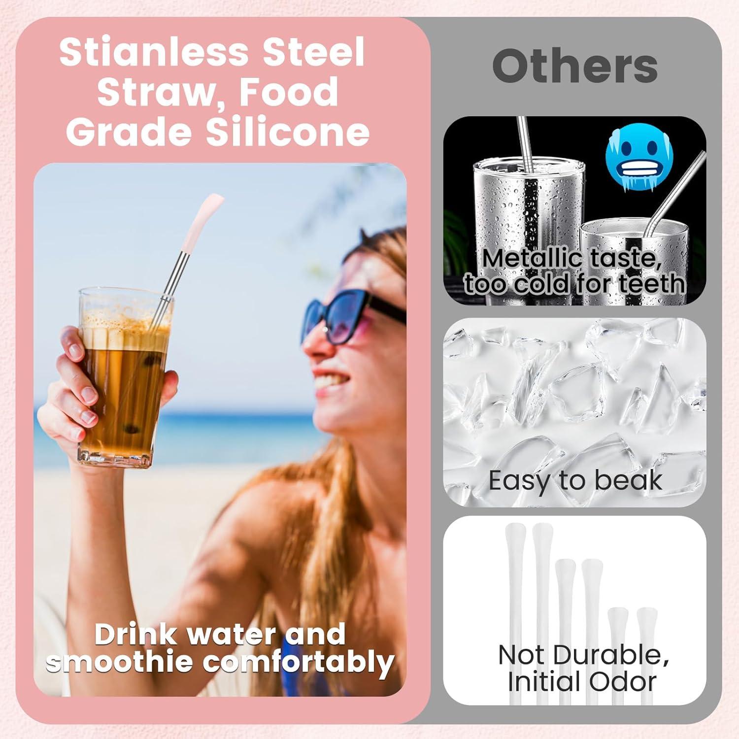 Popotes Antienvejecimiento Plegables OUTXE 2 Pcs Acero Inoxidable