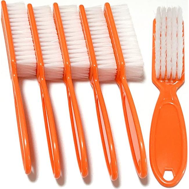 6 Cepillos de Uñas SQULIGT Naranja con Mango Antideslizante
