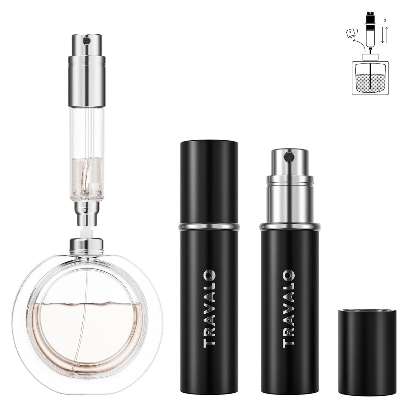 Atomizador de Perfume Recargable Travalo Essenti Negro 5ml