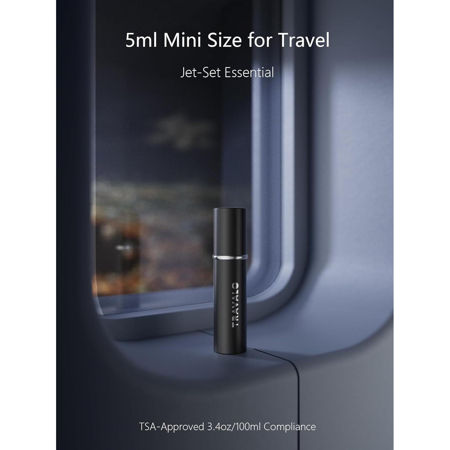 Atomizador de Perfume Recargable Travalo Essenti Negro 5ml