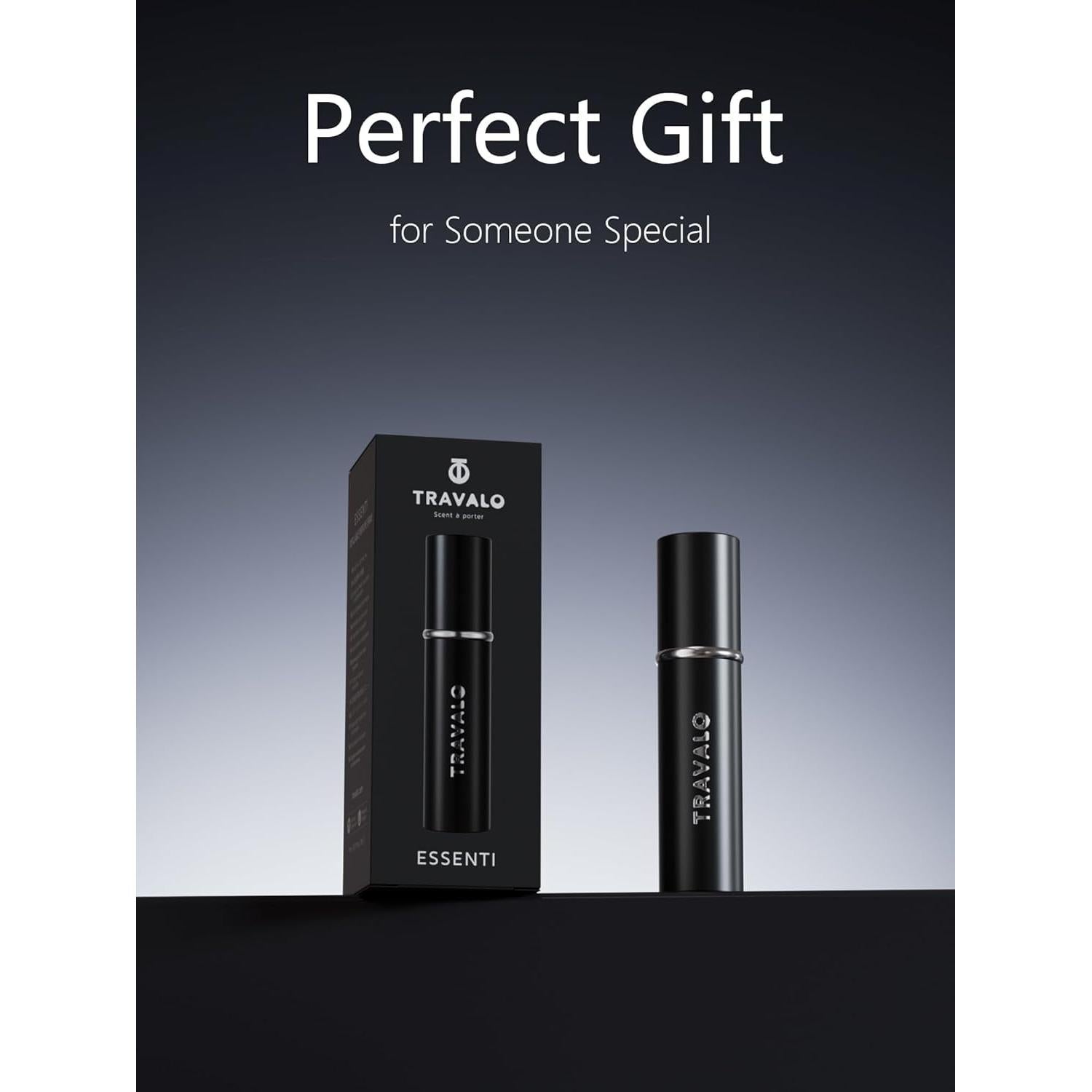 Atomizador de Perfume Recargable Travalo Essenti Negro 5ml