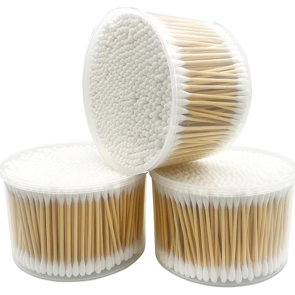 Bastones de Algodón de Bambú Natural 1500pcs Orgánicos Biodegradables