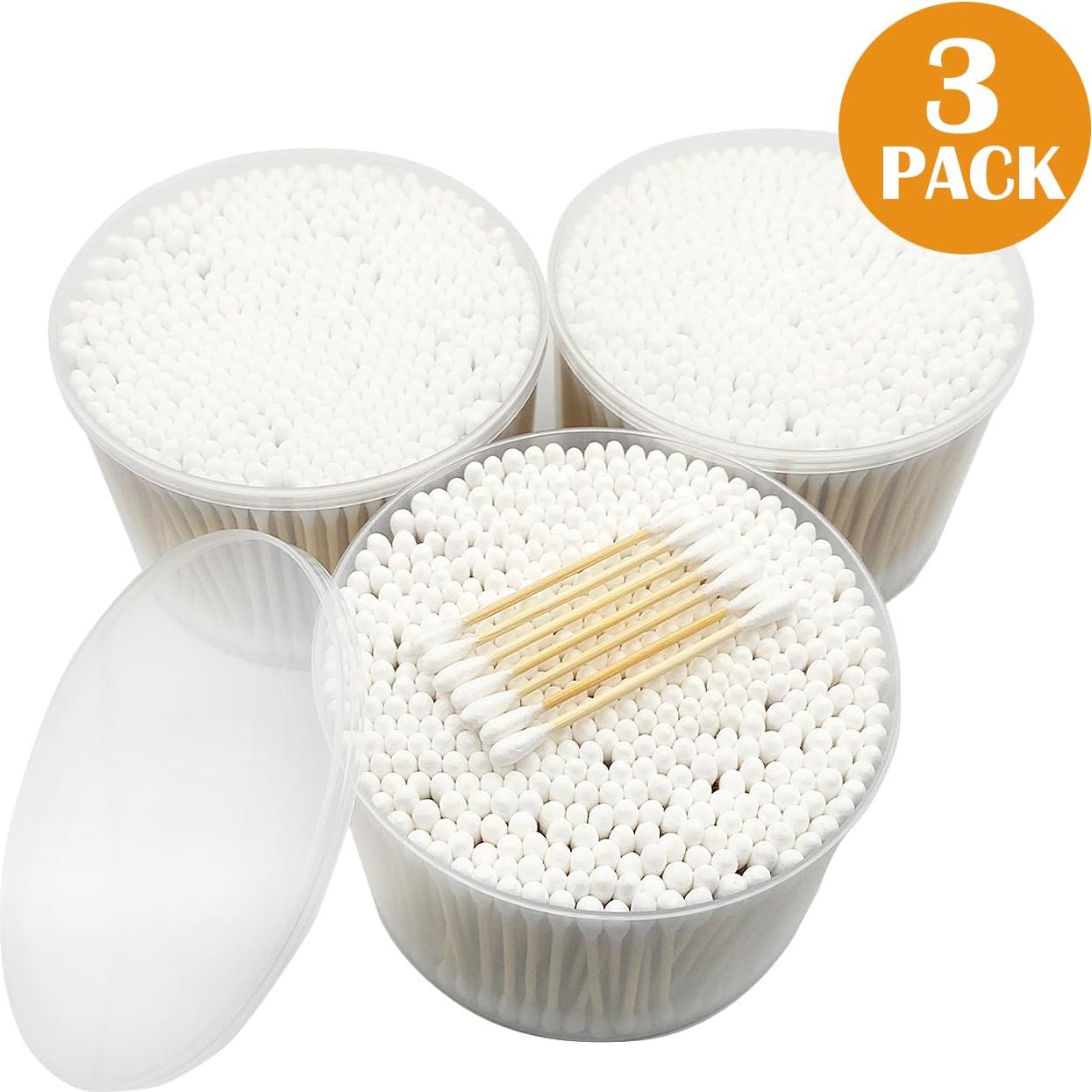 Bastones de Algodón de Bambú Natural 1500pcs Orgánicos Biodegradables