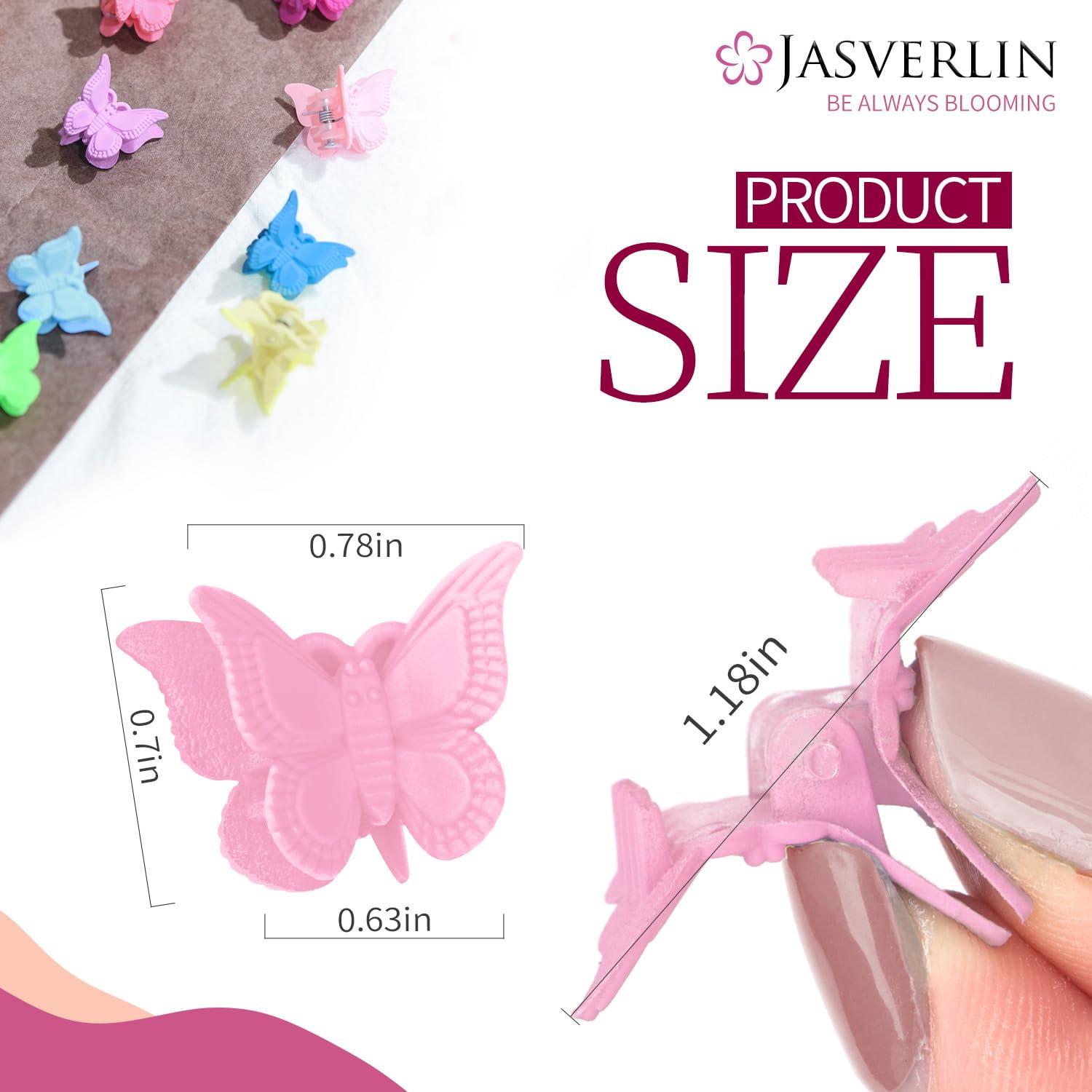 Pinzas para el cabello de mariposa JASVERLIN 50 pcs color bebé