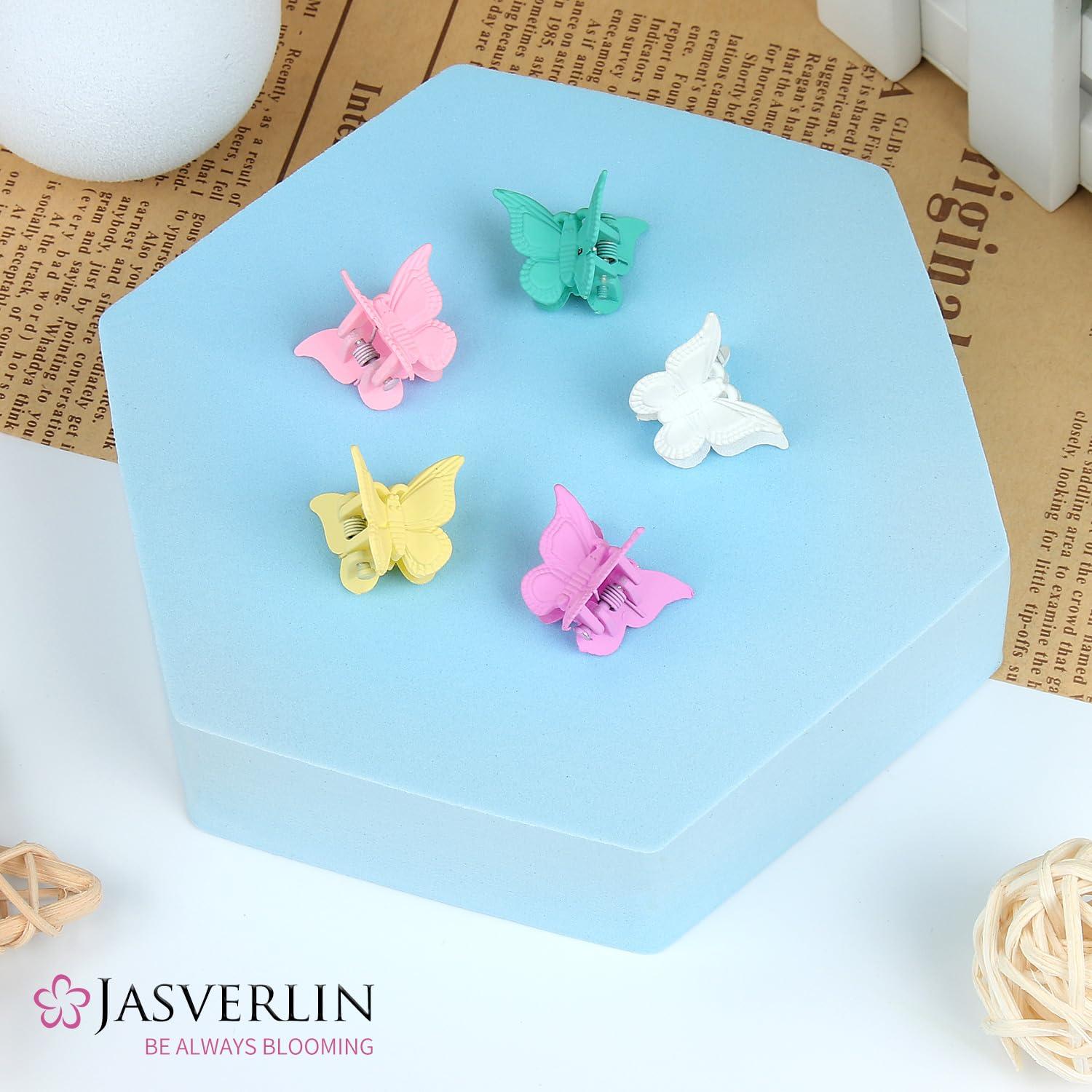 Pinzas para el cabello de mariposa JASVERLIN 50 pcs color bebé