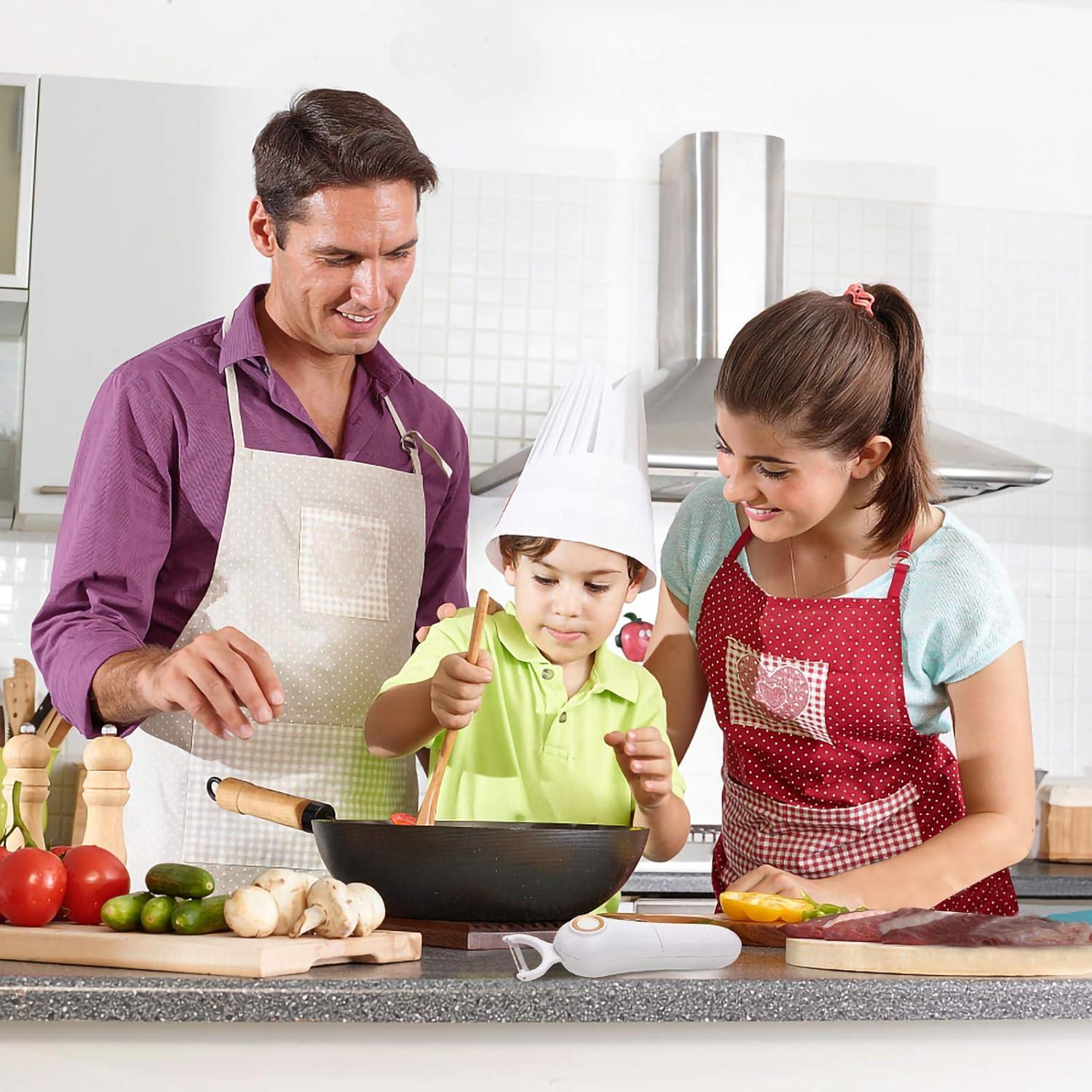 Pelador Eléctrico de Frutas y Verduras PANGPENG 3 Cuchillas