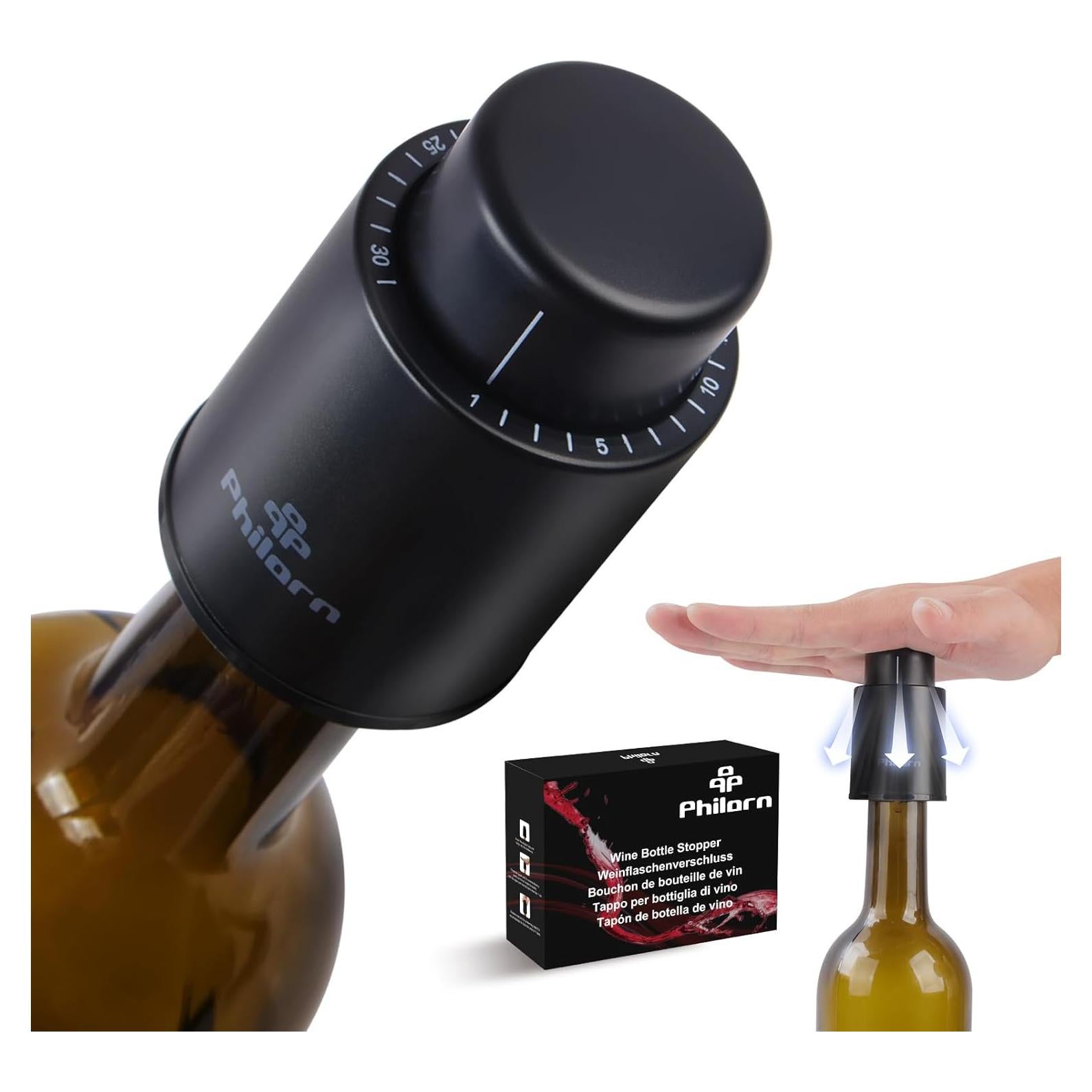 Pack de 2 Tapones de Vacío Philorn para Botellas de Vino