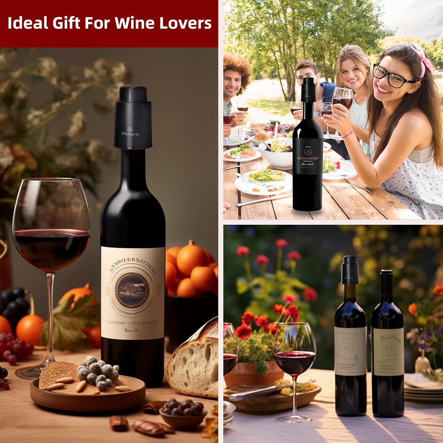 Pack de 2 Tapones de Vacío Philorn para Botellas de Vino