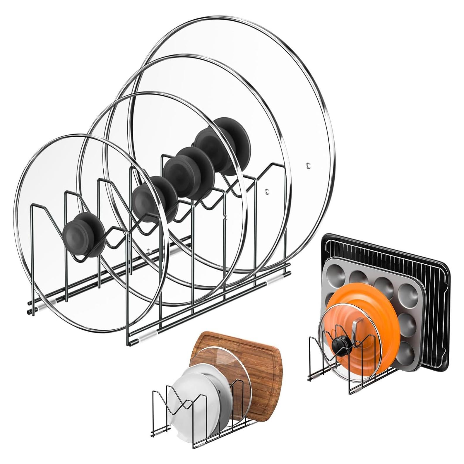 Organizador de Tapa de Olla HzTinT 3 Niveles Acero Inoxidable