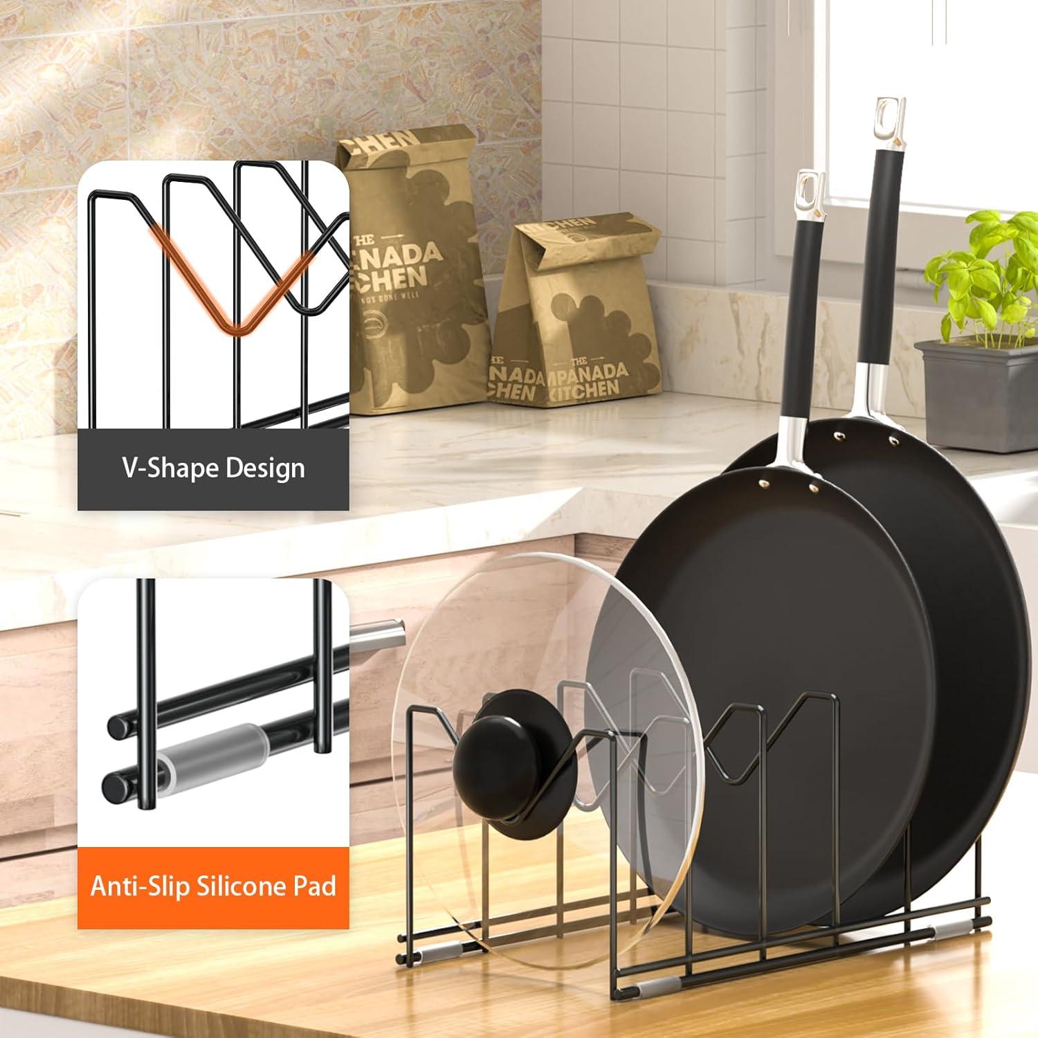 Organizador de Tapa de Olla HzTinT 3 Niveles Acero Inoxidable