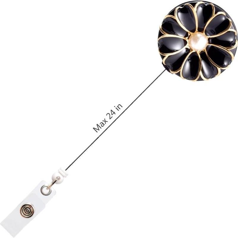 Porta Credencial Retráctil Qinsuee - Paquete de 3 Negros