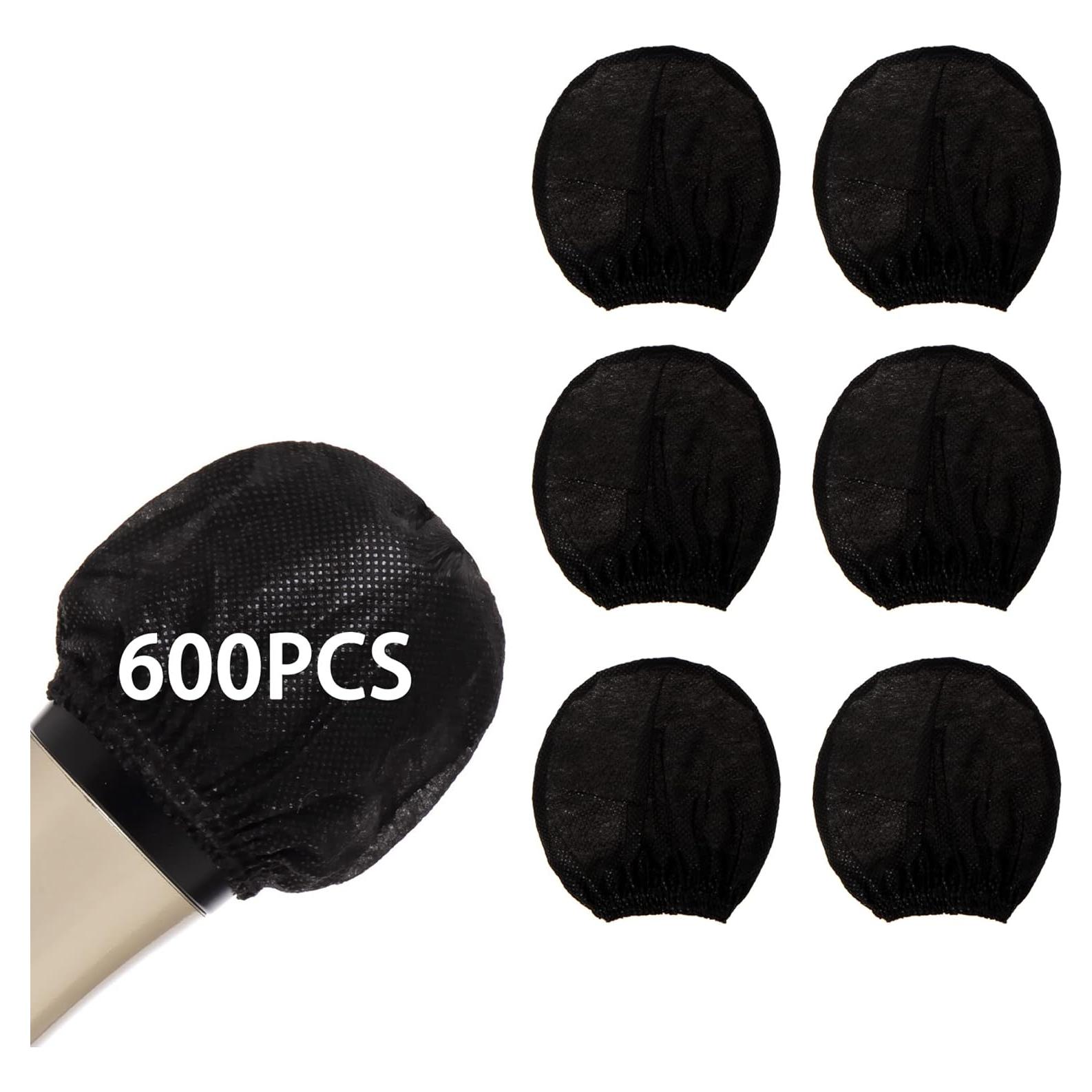 Cubierta de micrófono desechable 600 PCS Negro - Antipolución