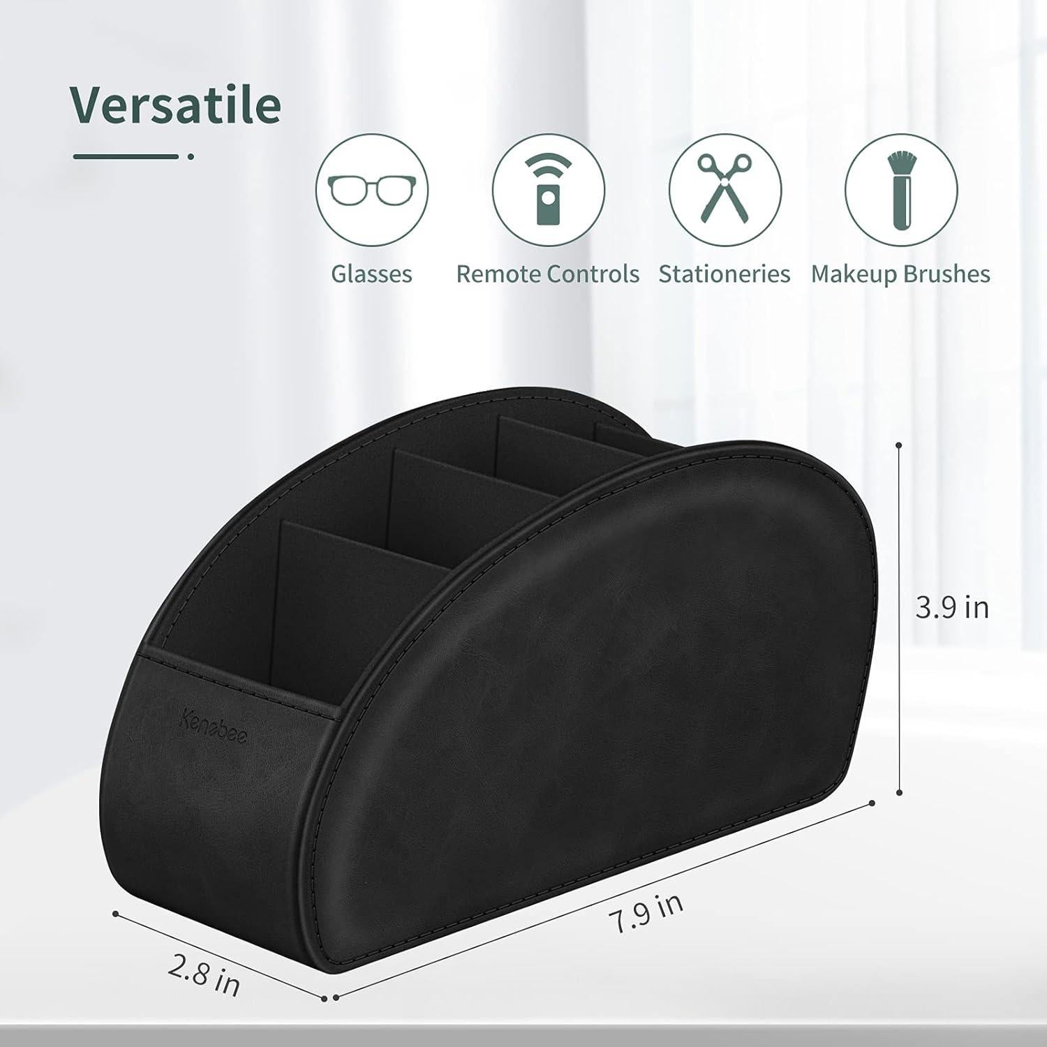 Soporte Organizador de Escritorio KENOBE 5 Compartimentos Negro