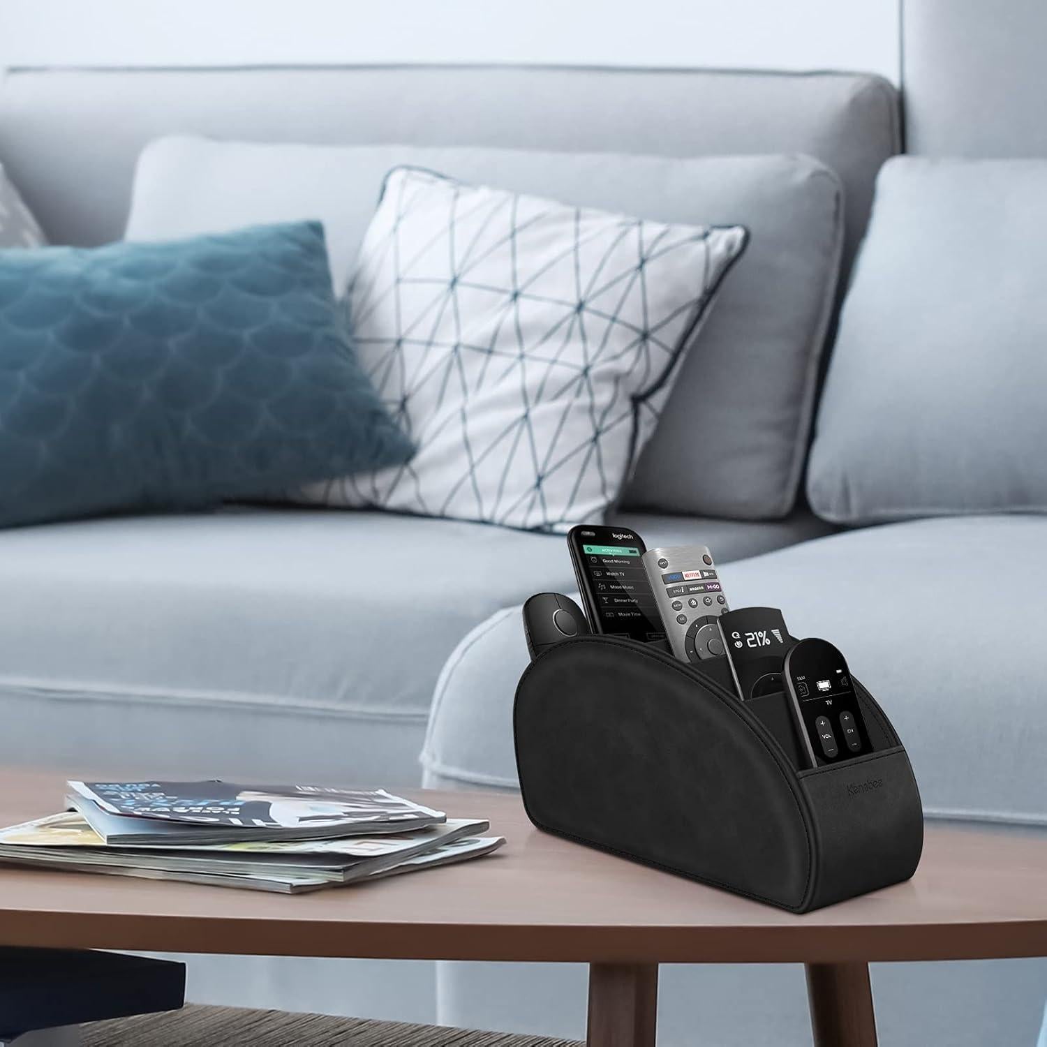 Soporte Organizador de Escritorio KENOBE 5 Compartimentos Negro