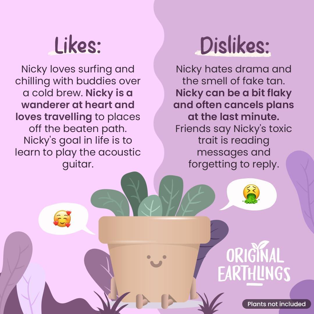 Maceta Original Earthlings 8.89 cm con Drenaje - Diseño Divertido