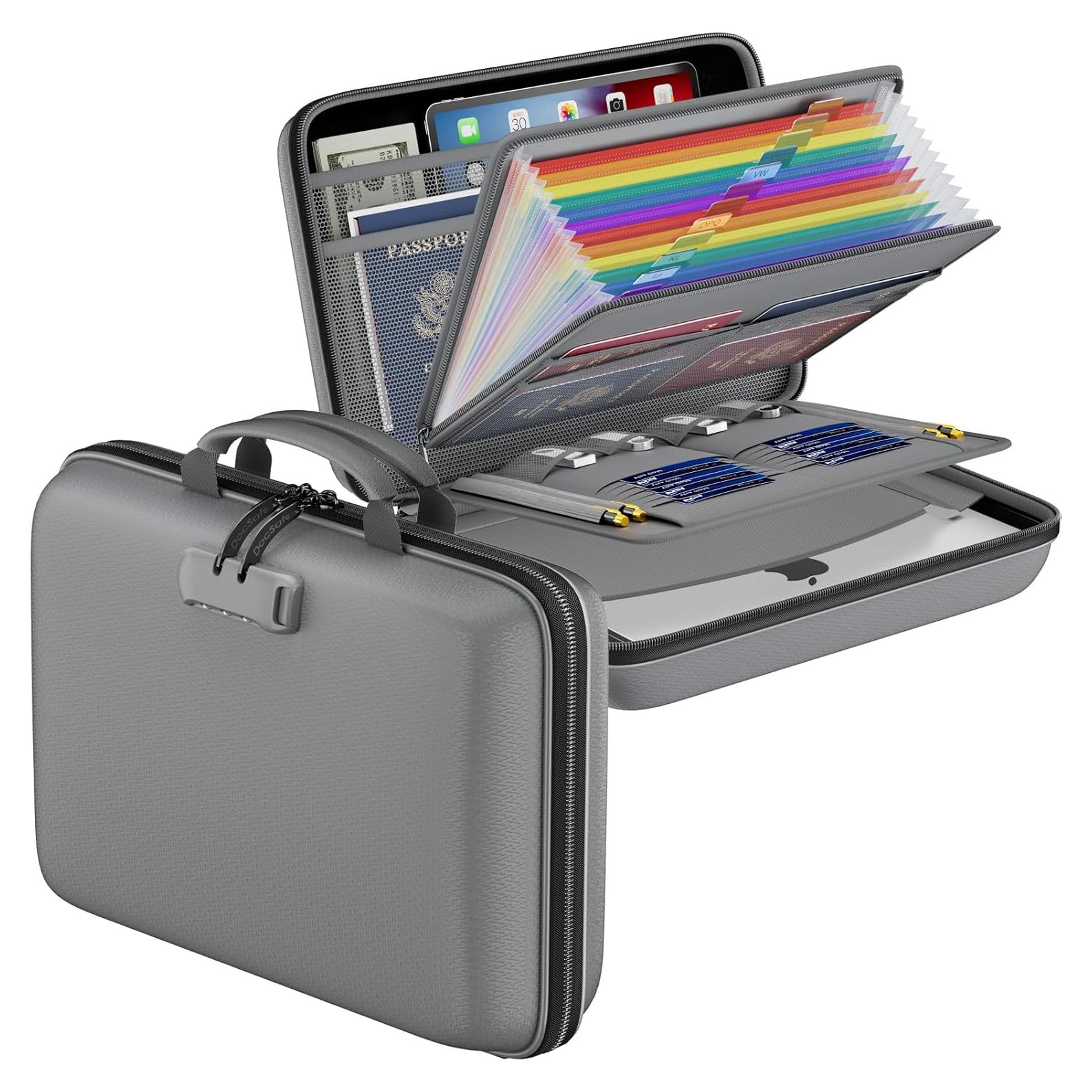 Organizador de Archivos a Prueba de Fuego DocSafe Gris 13 Bolsillos