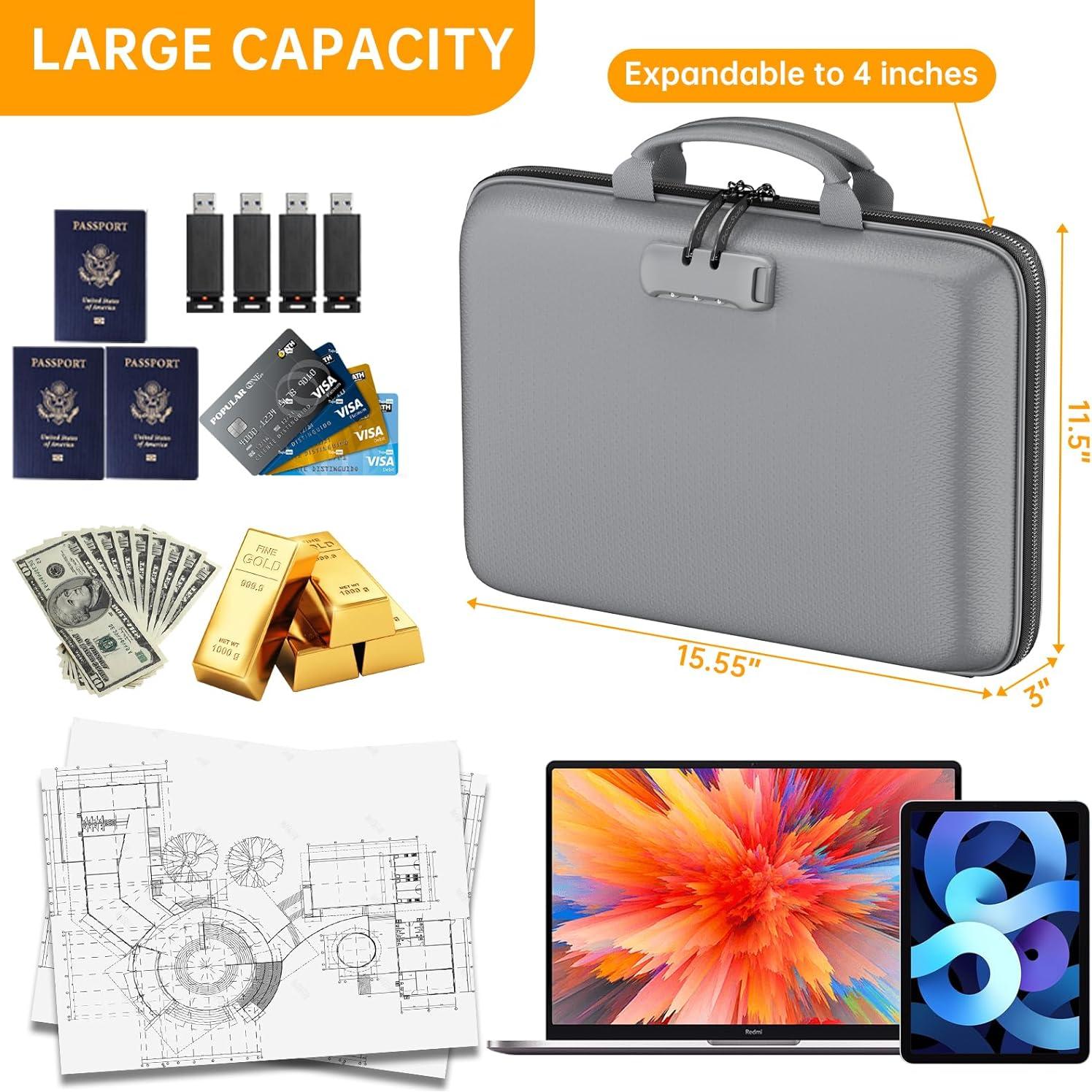 Organizador de Archivos a Prueba de Fuego DocSafe Gris 13 Bolsillos