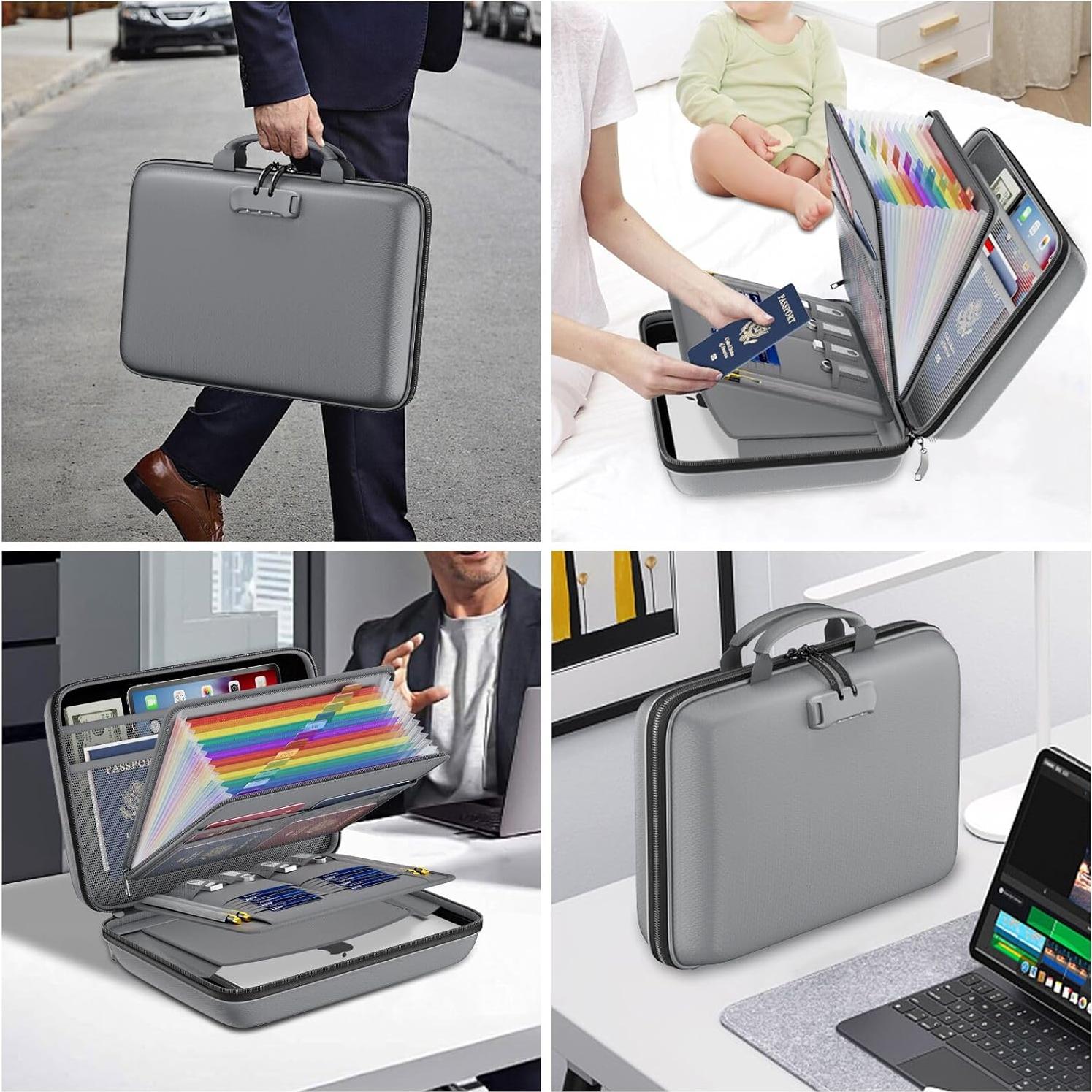 Organizador de Archivos a Prueba de Fuego DocSafe Gris 13 Bolsillos