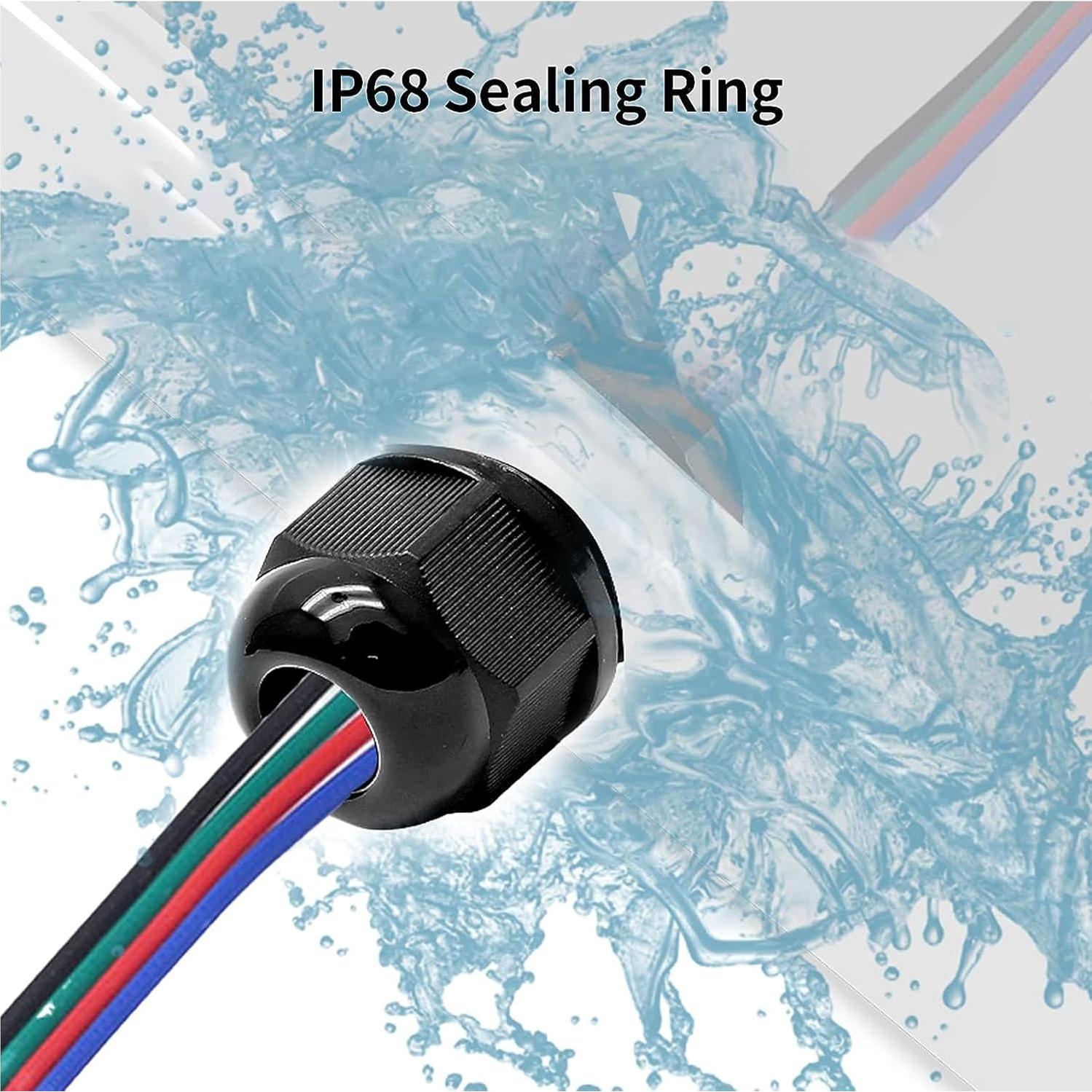 Conectores de cable de nylon IP68 Bonsicoky 2 piezas 32 mm