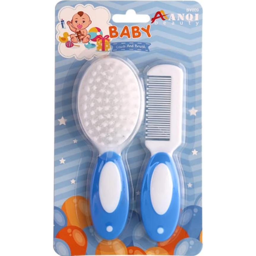 Set de Cepillo y Peine para Bebé MR LION - Azul, Suave y Seguro