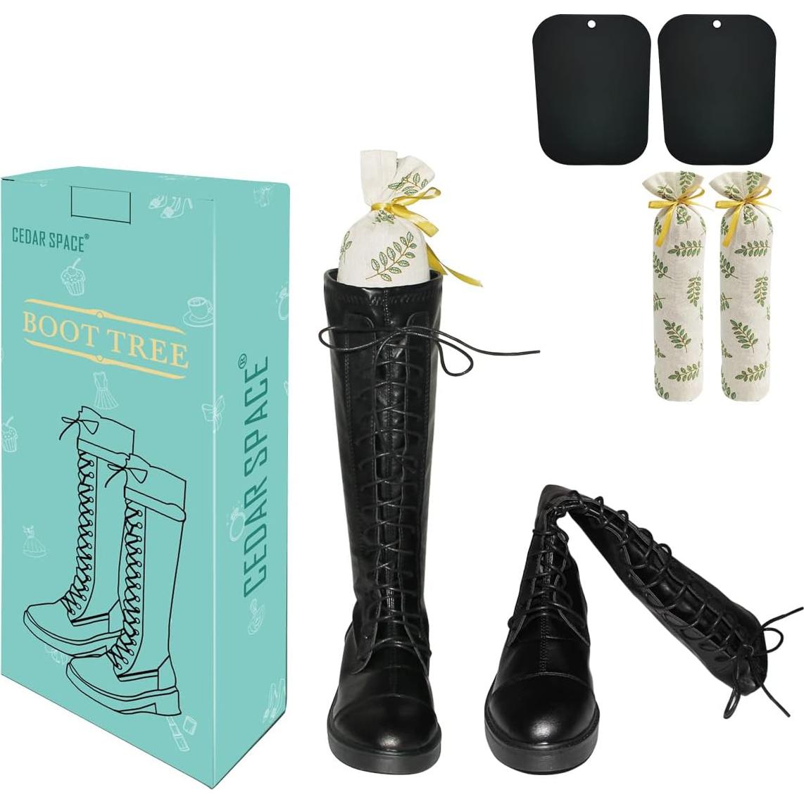 Árboles para Botas Altas Mujeres Cedro 1 Par Soporte y Ambientador