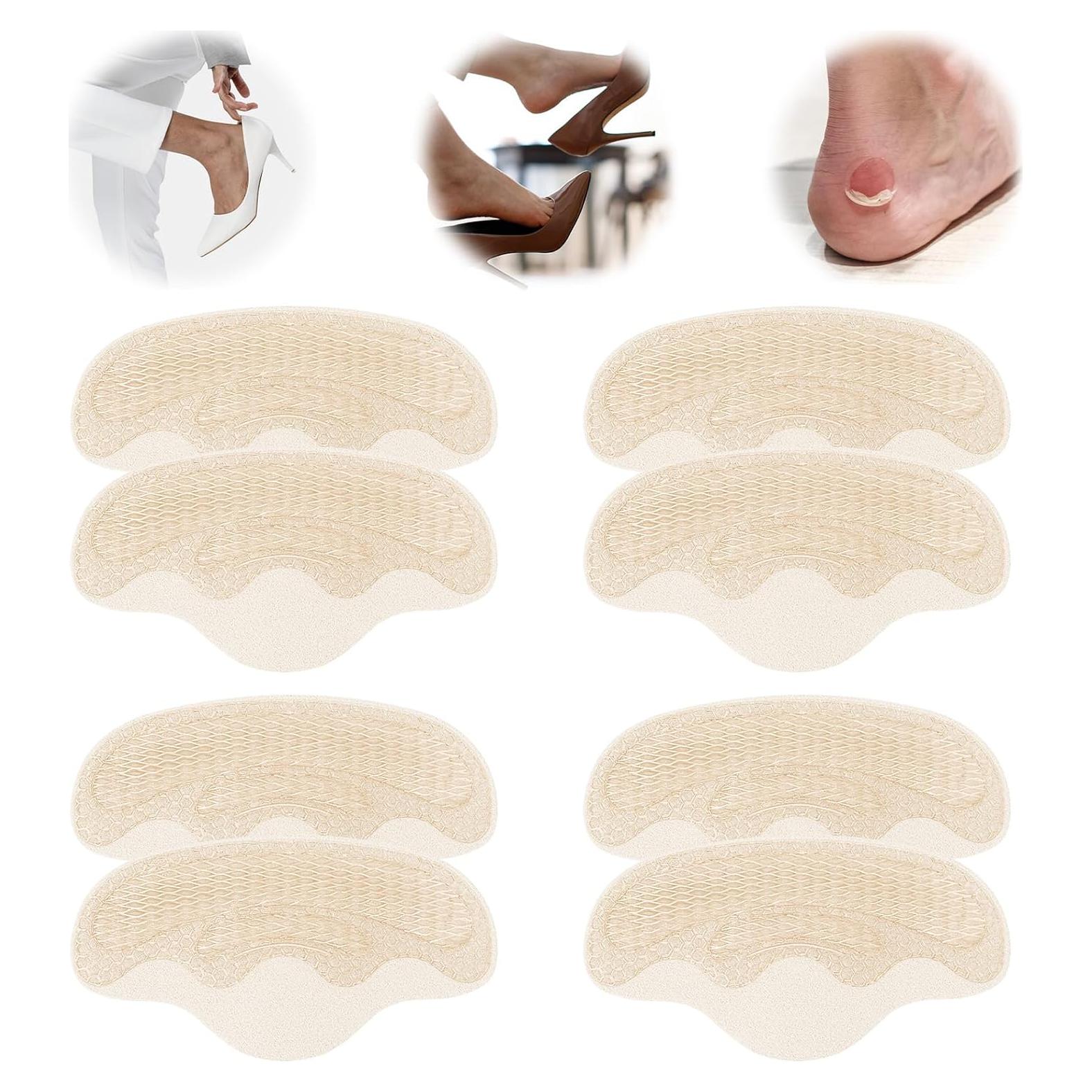 Almohadillas de Talón Lmyicuk 4D Cloud Mesh Beige - 4 Pares