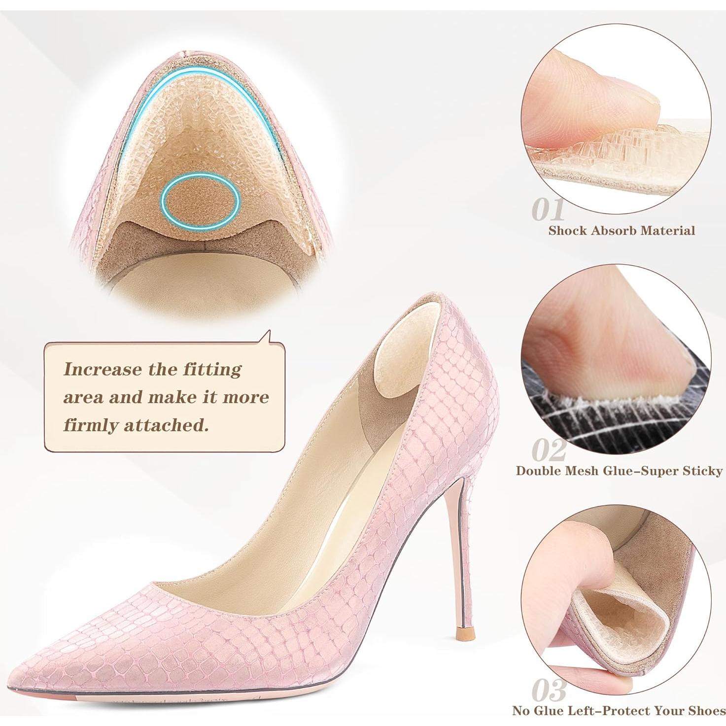 Almohadillas de Talón Lmyicuk 4D Cloud Mesh Beige - 4 Pares