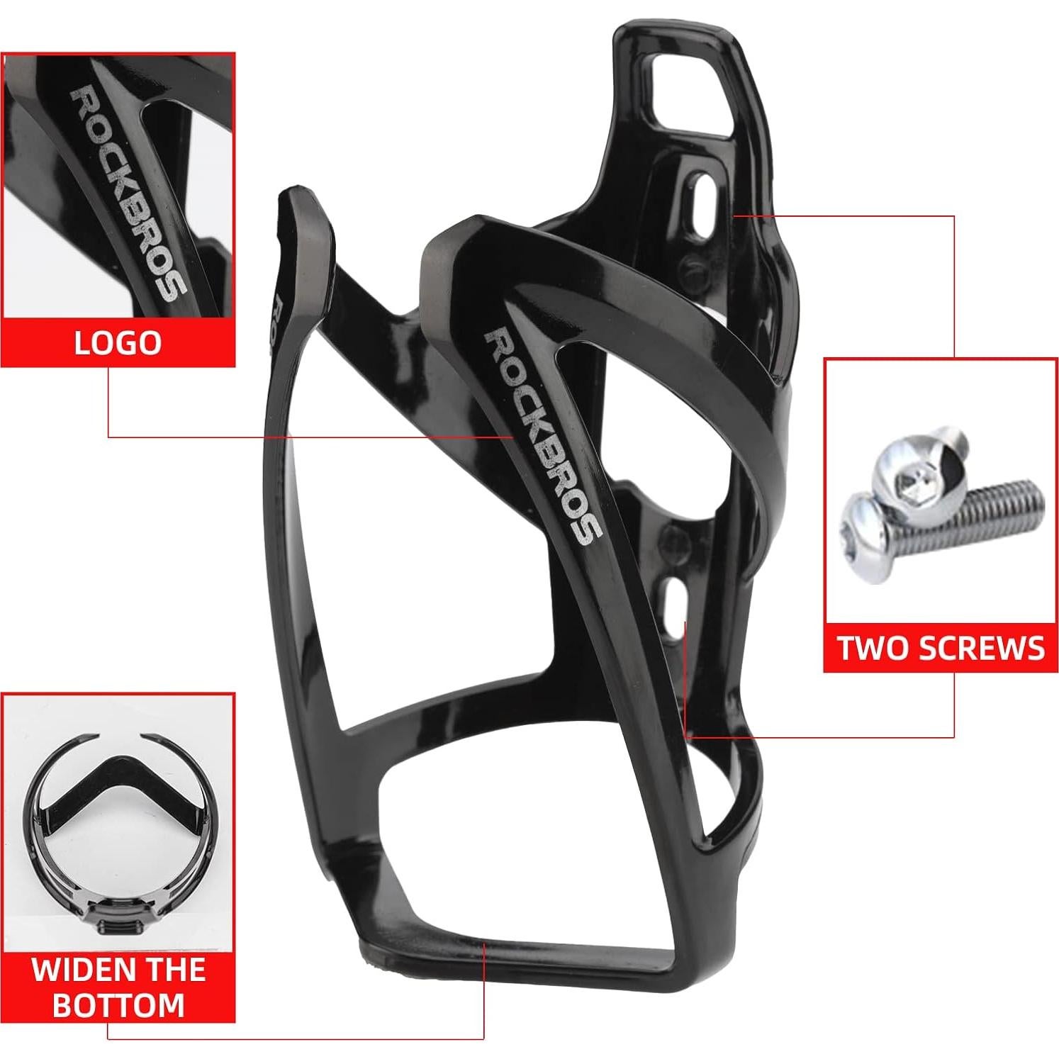 Soporte para Botella de Agua ROCKBROS Ultra-Ligero Negro