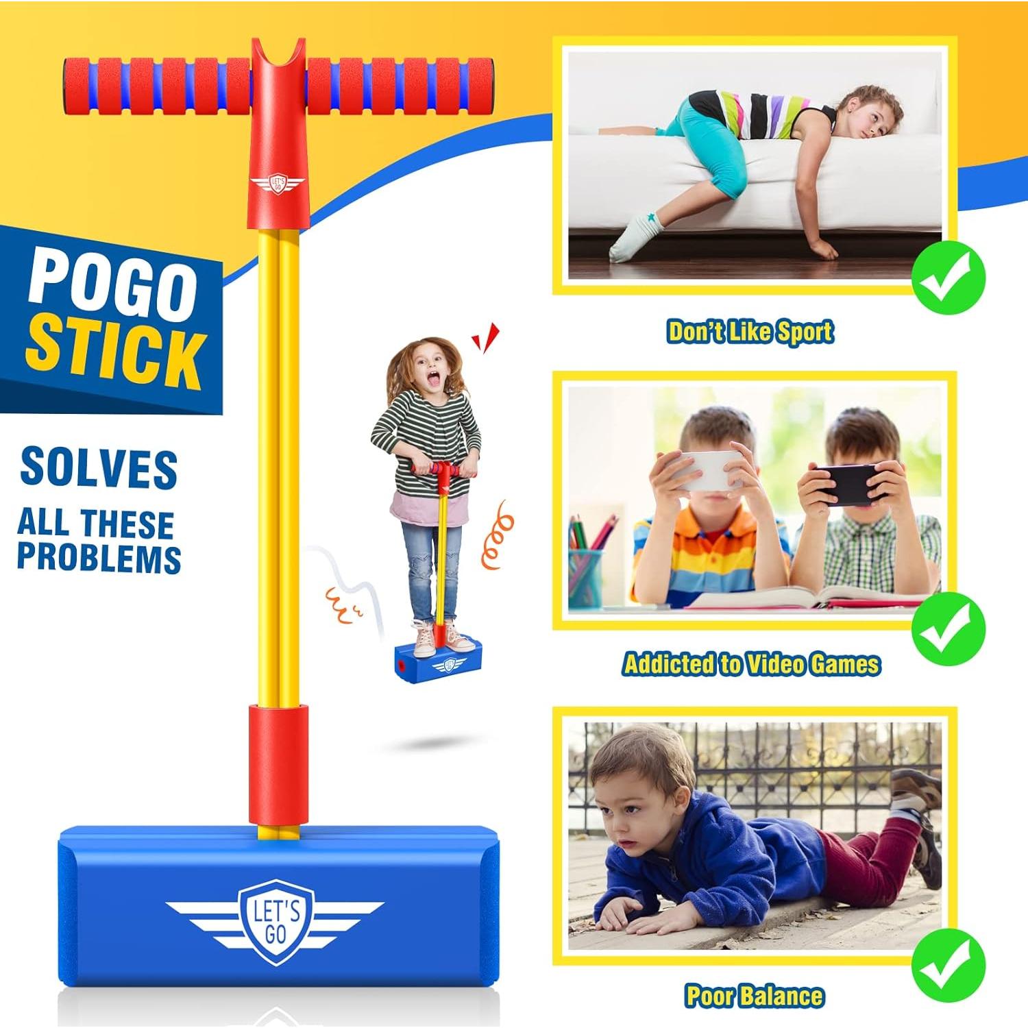 Pogo Stick de Espuma CUUGO VAMOS! CG para Niños 3-12 Años