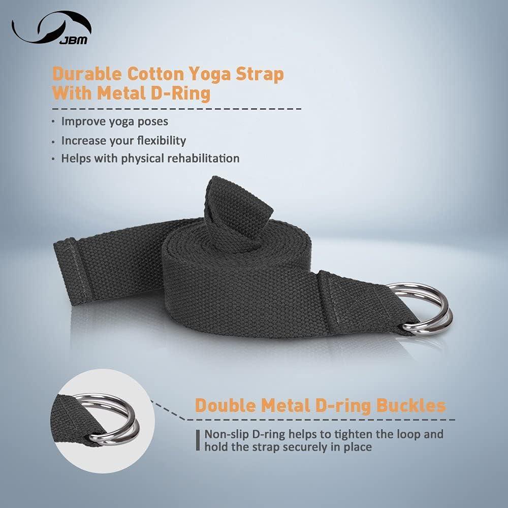 Bloques de Yoga JBM 2 Piezas Corcho y Correa 2.44m