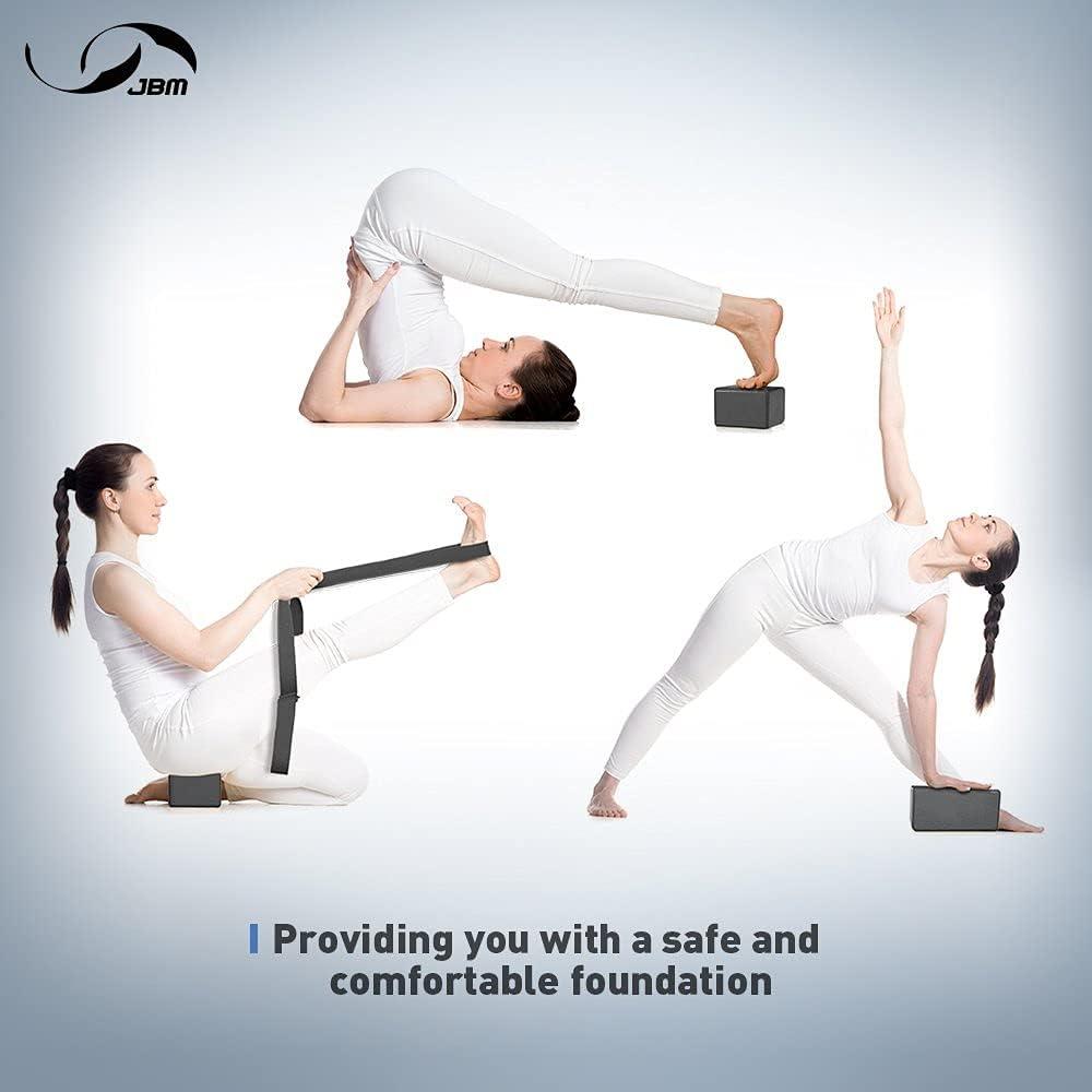 Bloques de Yoga JBM 2 Piezas Corcho y Correa 2.44m