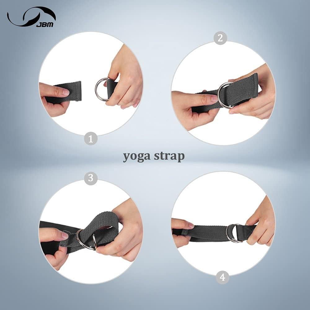 Bloques de Yoga JBM 2 Piezas Corcho y Correa 2.44m