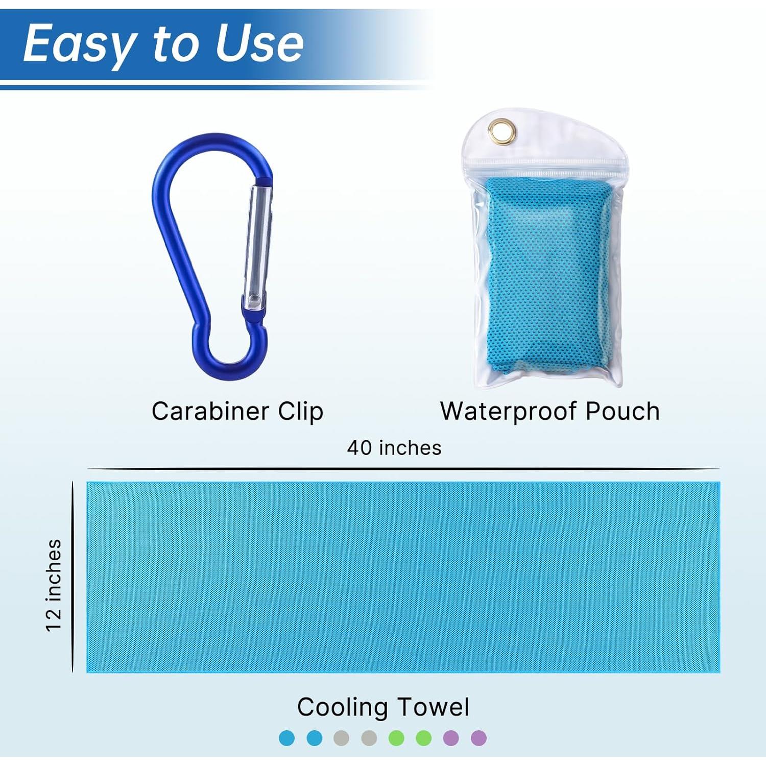 Toallas Enfriadoras DOFOWORK - Paquete de 4 Microfibra 101.6x30.5cm