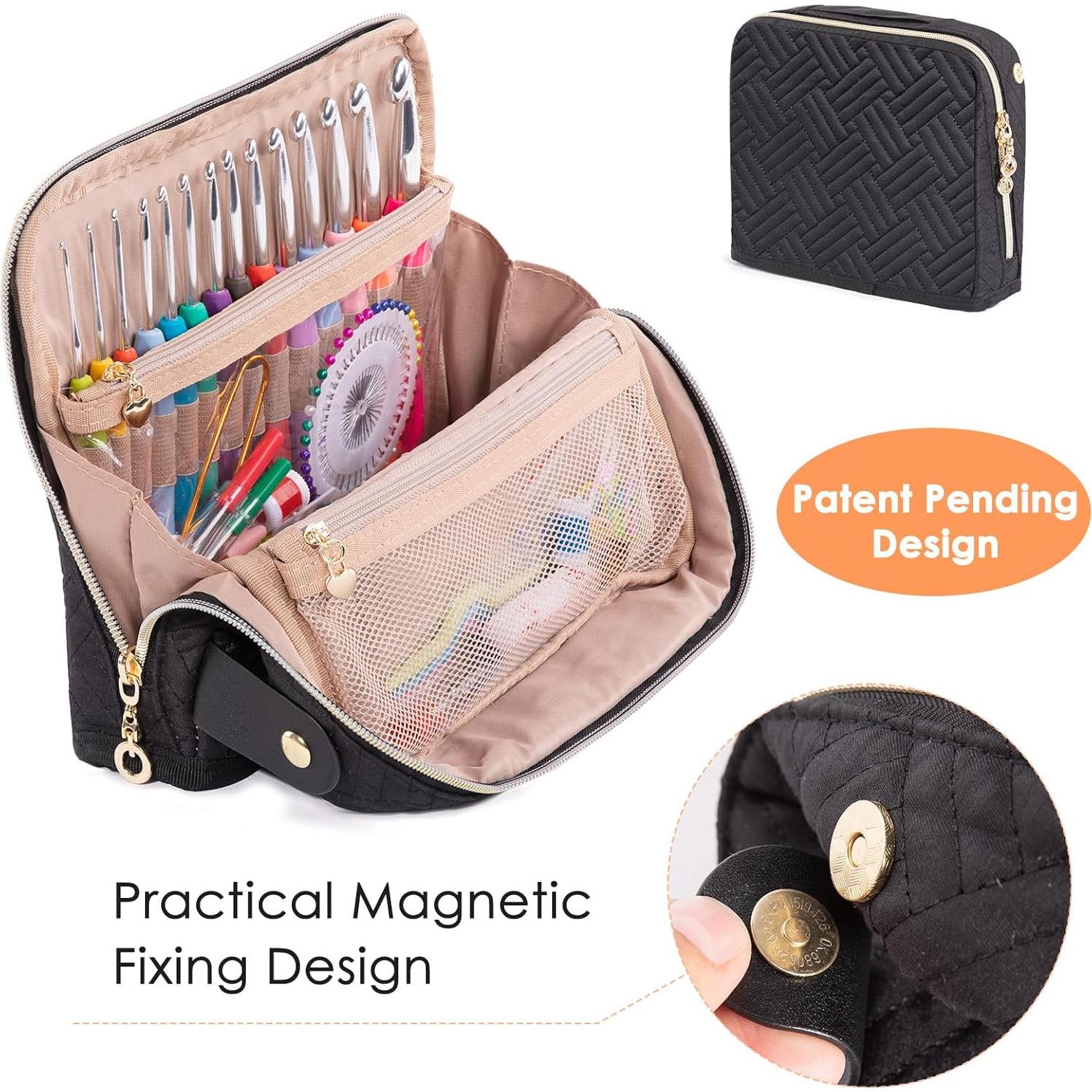 Estuche para Ganchillos MYBAGZING con 14 Ganchillos Ergonómicos