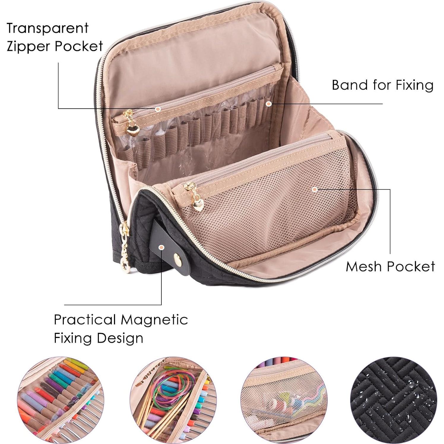 Estuche para Ganchillos MYBAGZING con 14 Ganchillos Ergonómicos