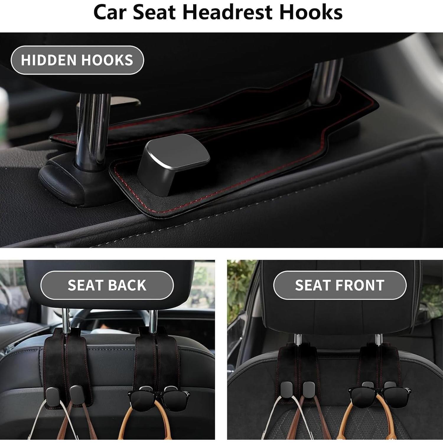 Gancho de Reposacabezas DECOAIRCON para Bolsos y Mochilas - Negro